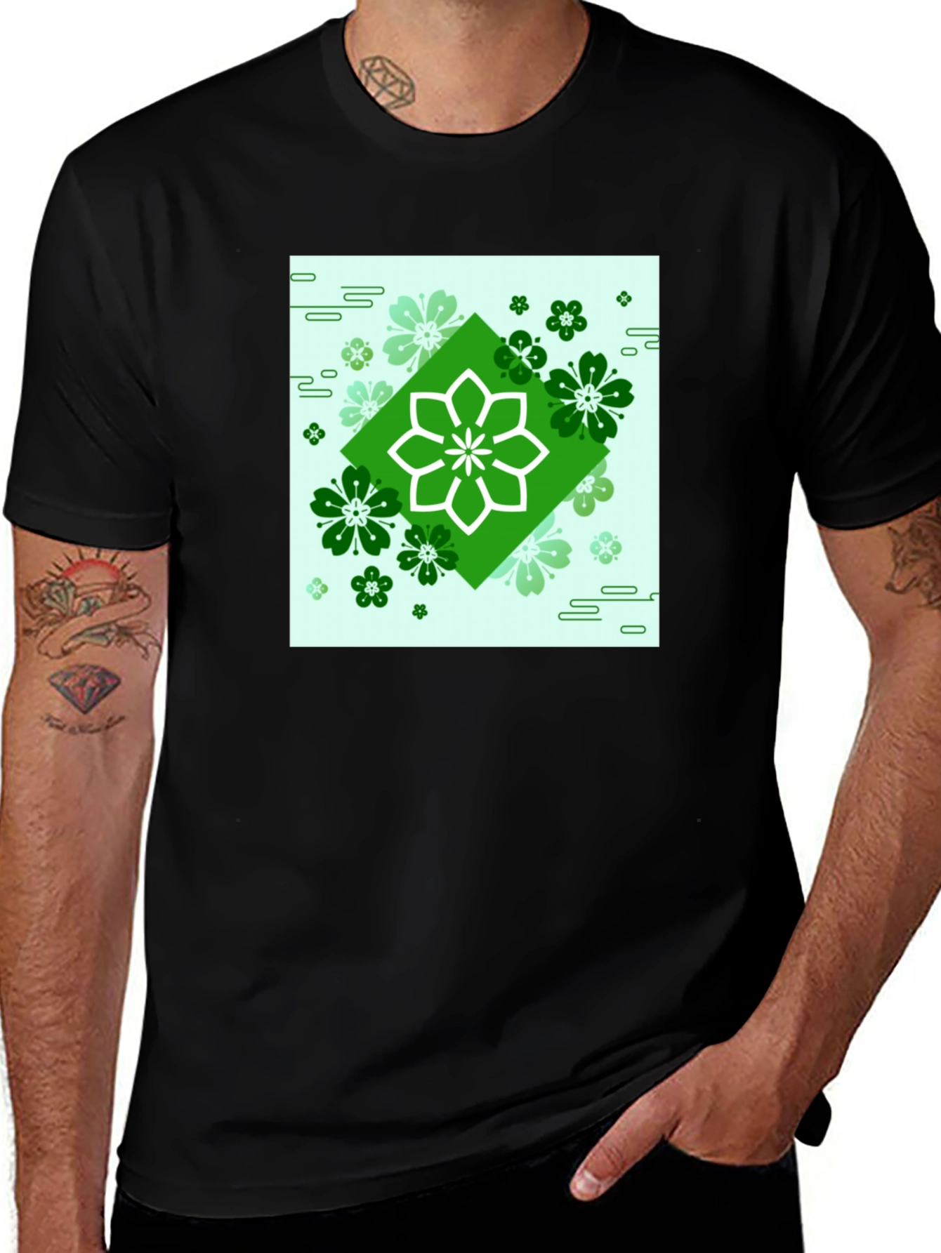 Variant 14 of Floral Graphic Tee - Modern Blossom Design