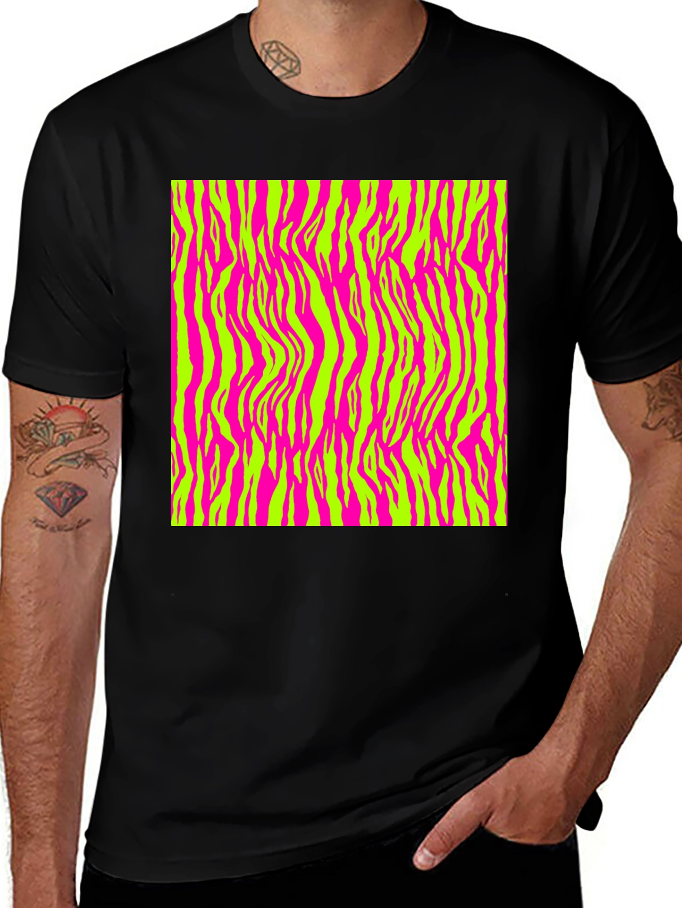 Variant 13 of Vibrant Zebra Print T-Shirt