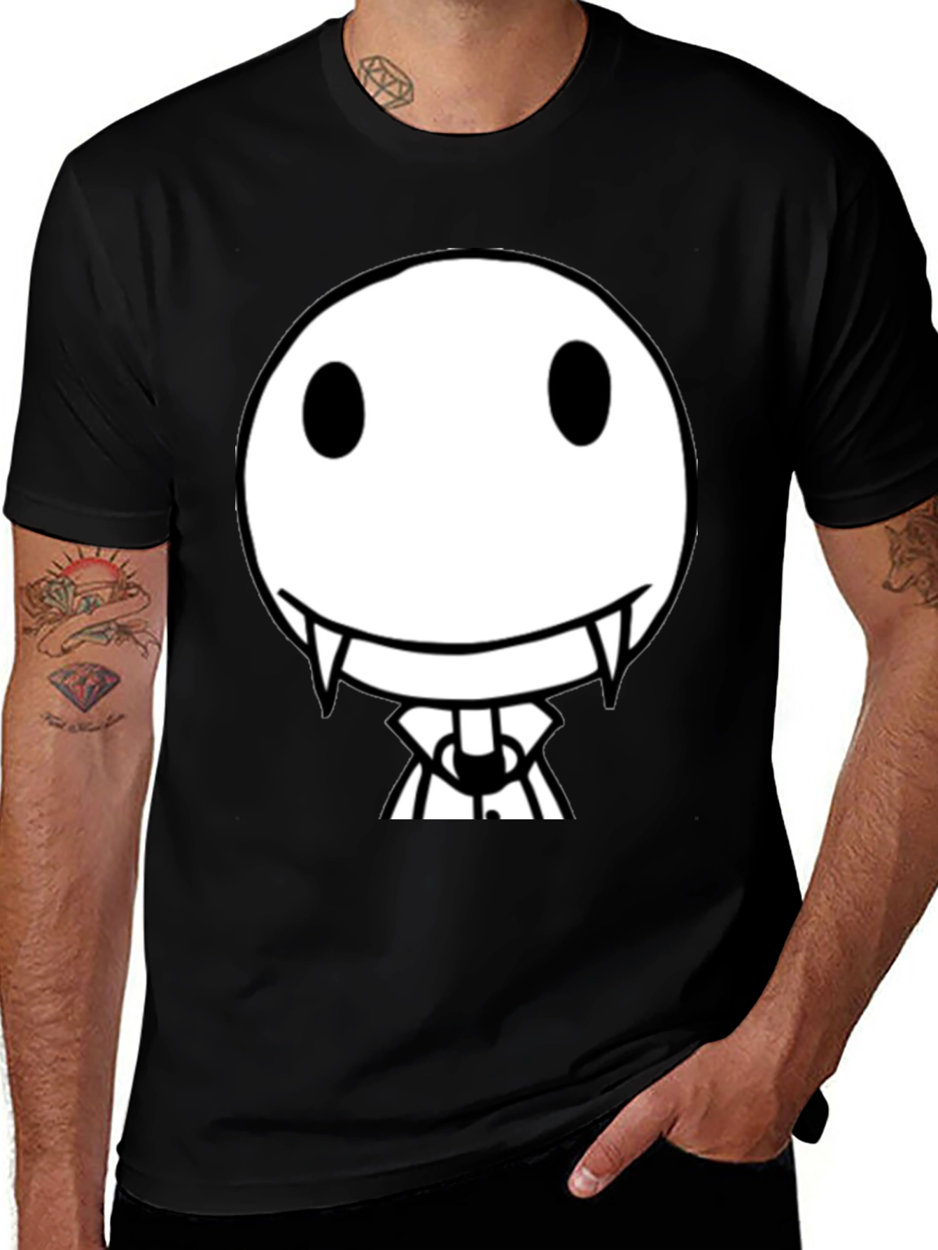 Variant 30 of Spooky Smile Black T-Shirt