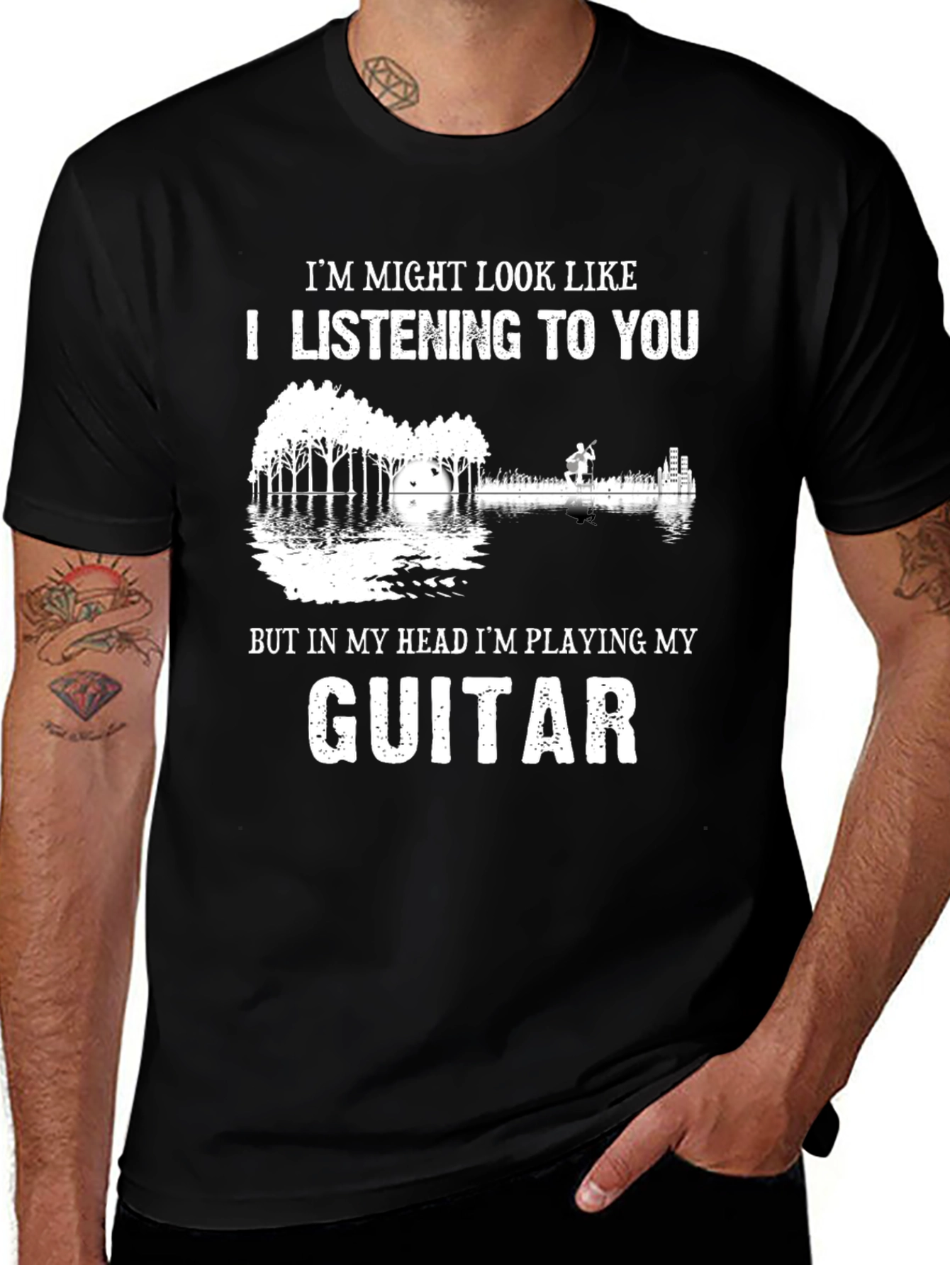 Guitar Player T-Shirt - Listening to You