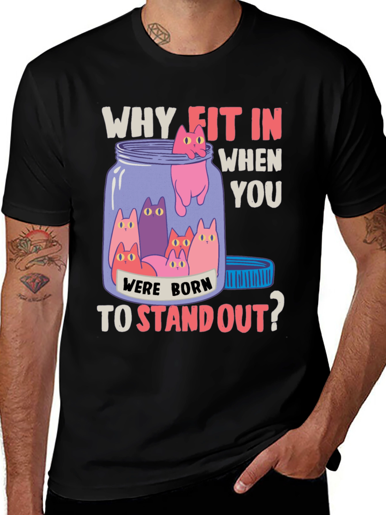 Why Fit In Cat T-Shirt