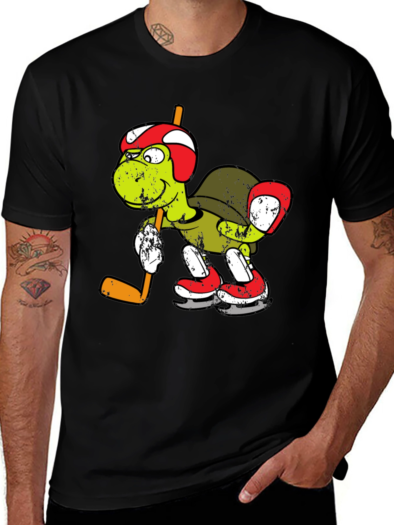 Variant 22 of Hockey Turtle Graphic T-Shirt
