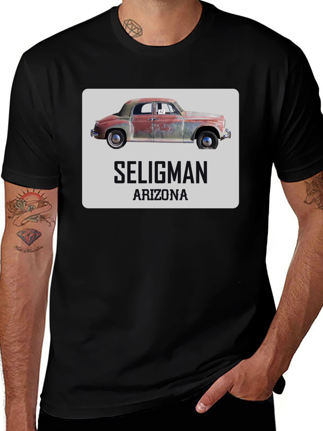 Variant 9 of Seligman Arizona Car Graphic T-Shirt