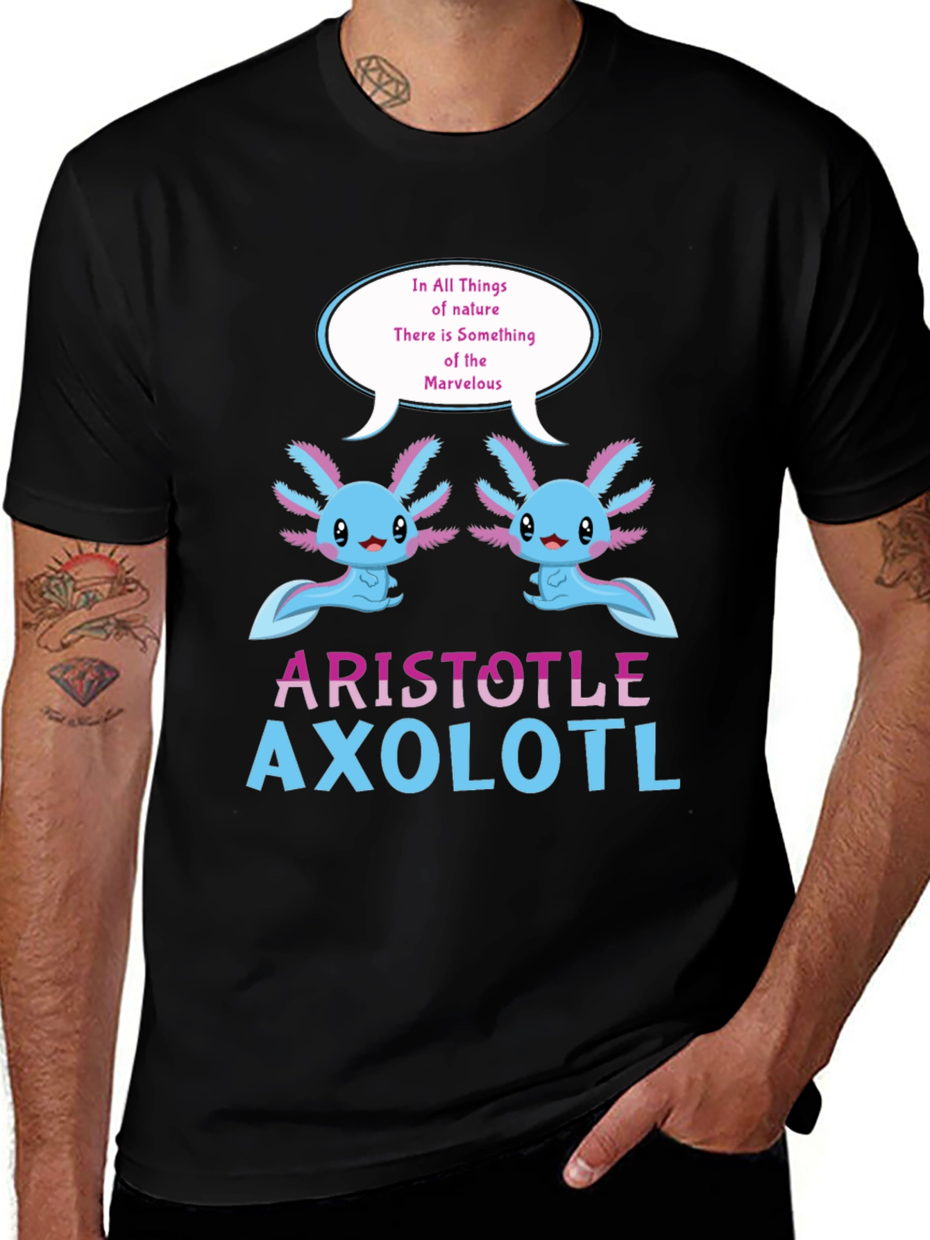 Variant 28 of Aristotle Axolotl T-Shirt - Nature's Marvel