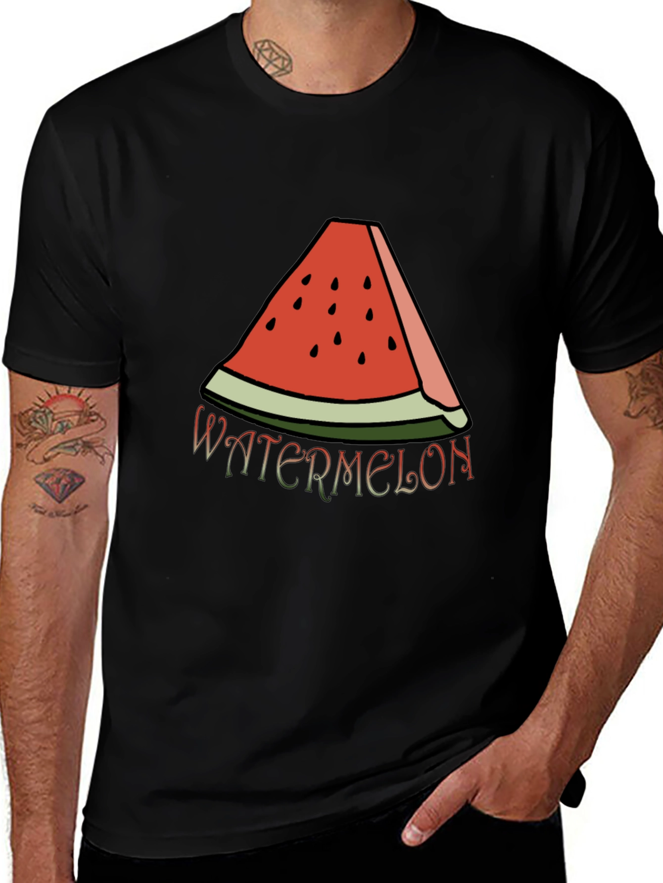 Variant 17 of Watermelon Slice Graphic Tee - Casual Summer Style