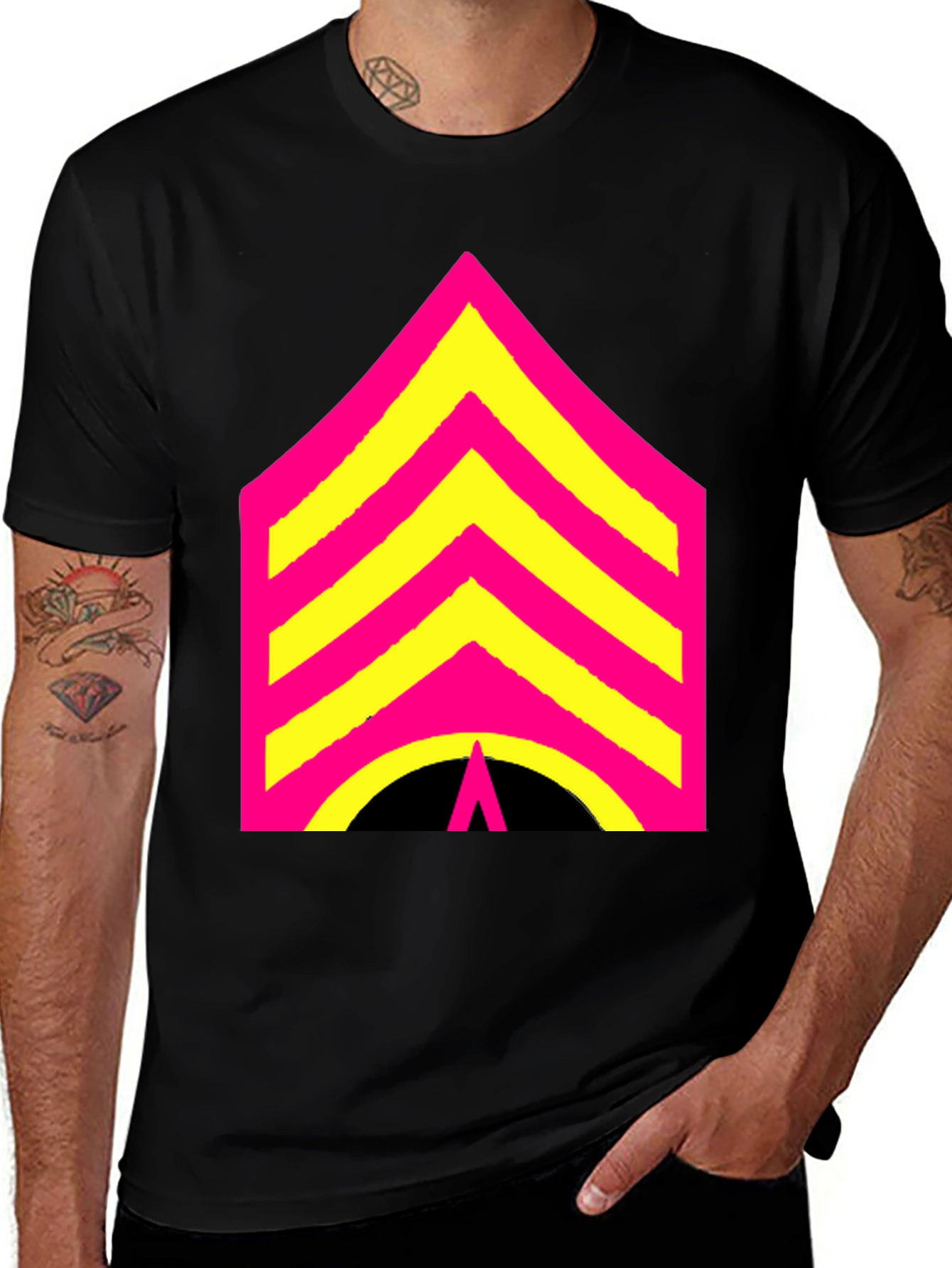 Variant 9 of Sergeant Chevron Graphic Tee - Bold & Unique Design