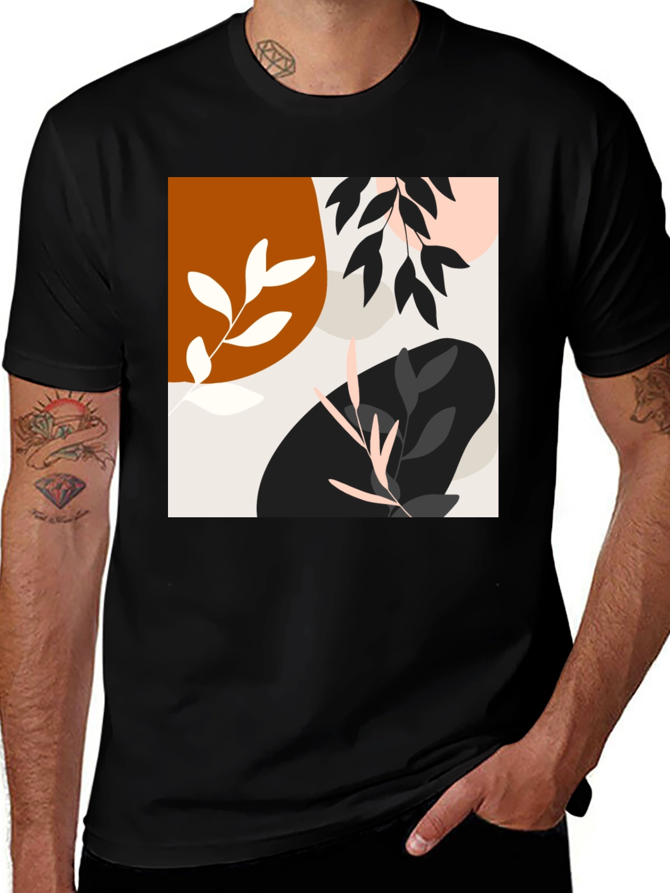 Modern Art Black T-Shirt