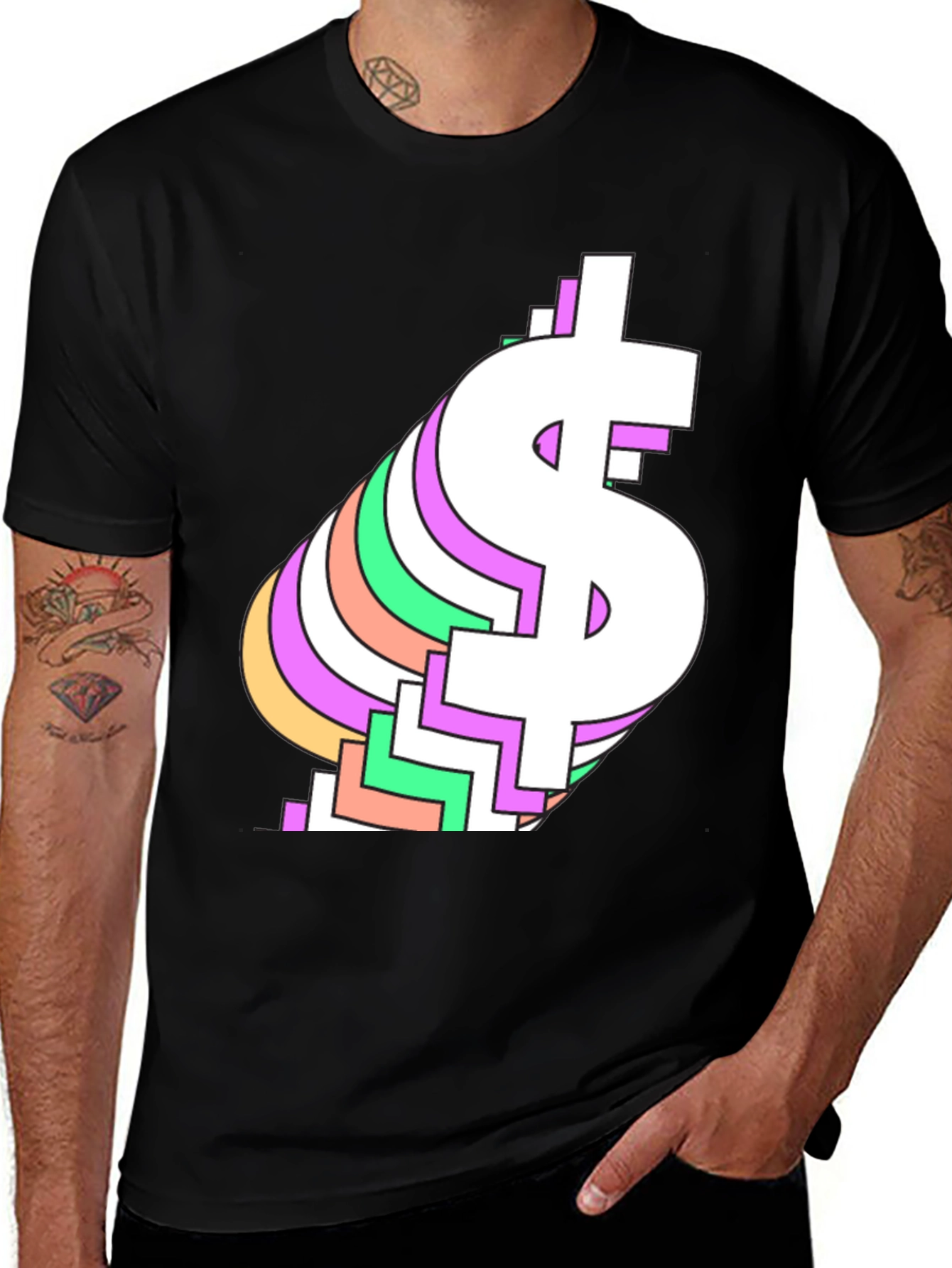 Variant 30 of Retro Dollar Sign Graphic Tee