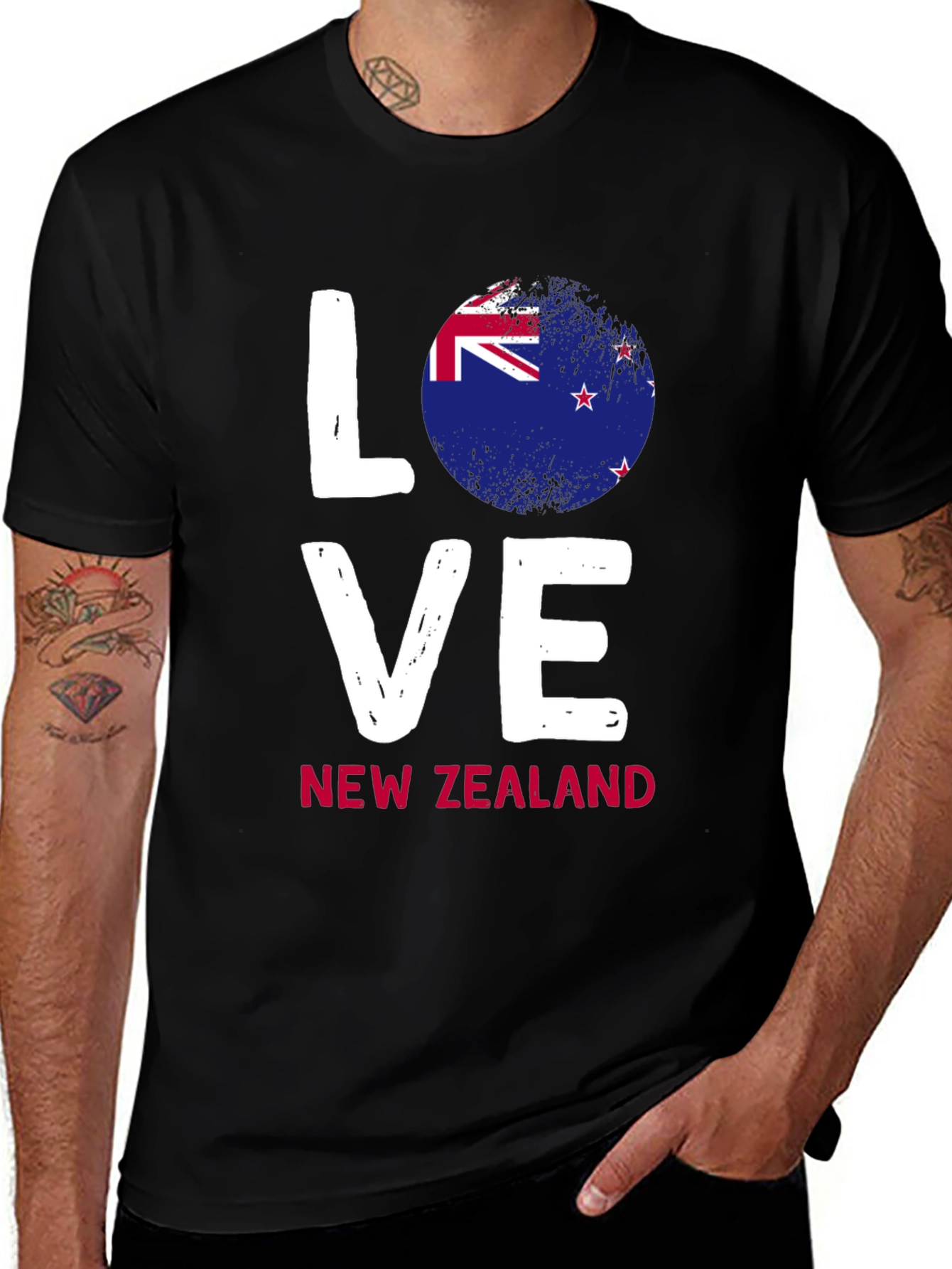 New Zealand Flag Love T-Shirt