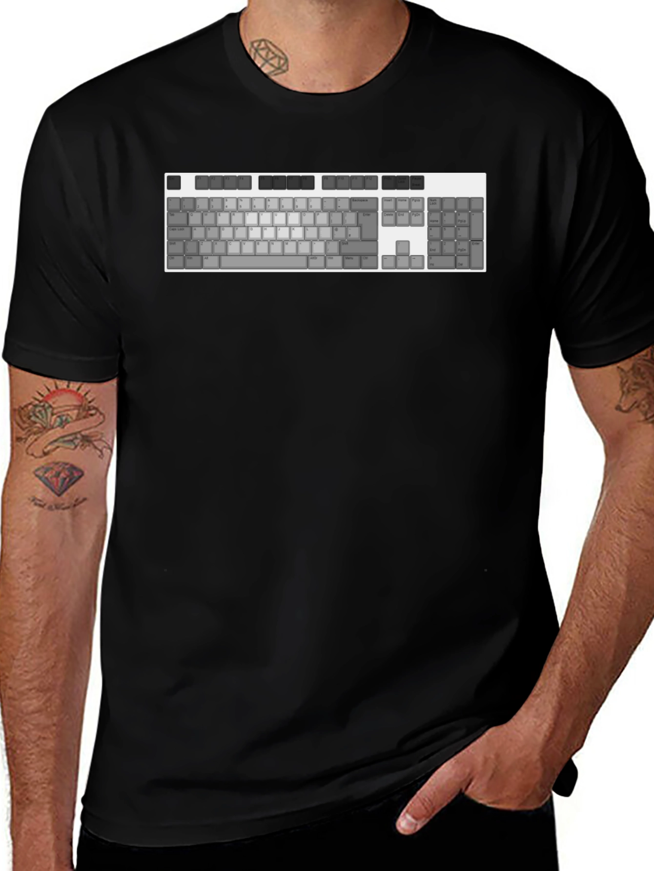 Variant 26 of Keyboard T-Shirt - Geeky Tech Style