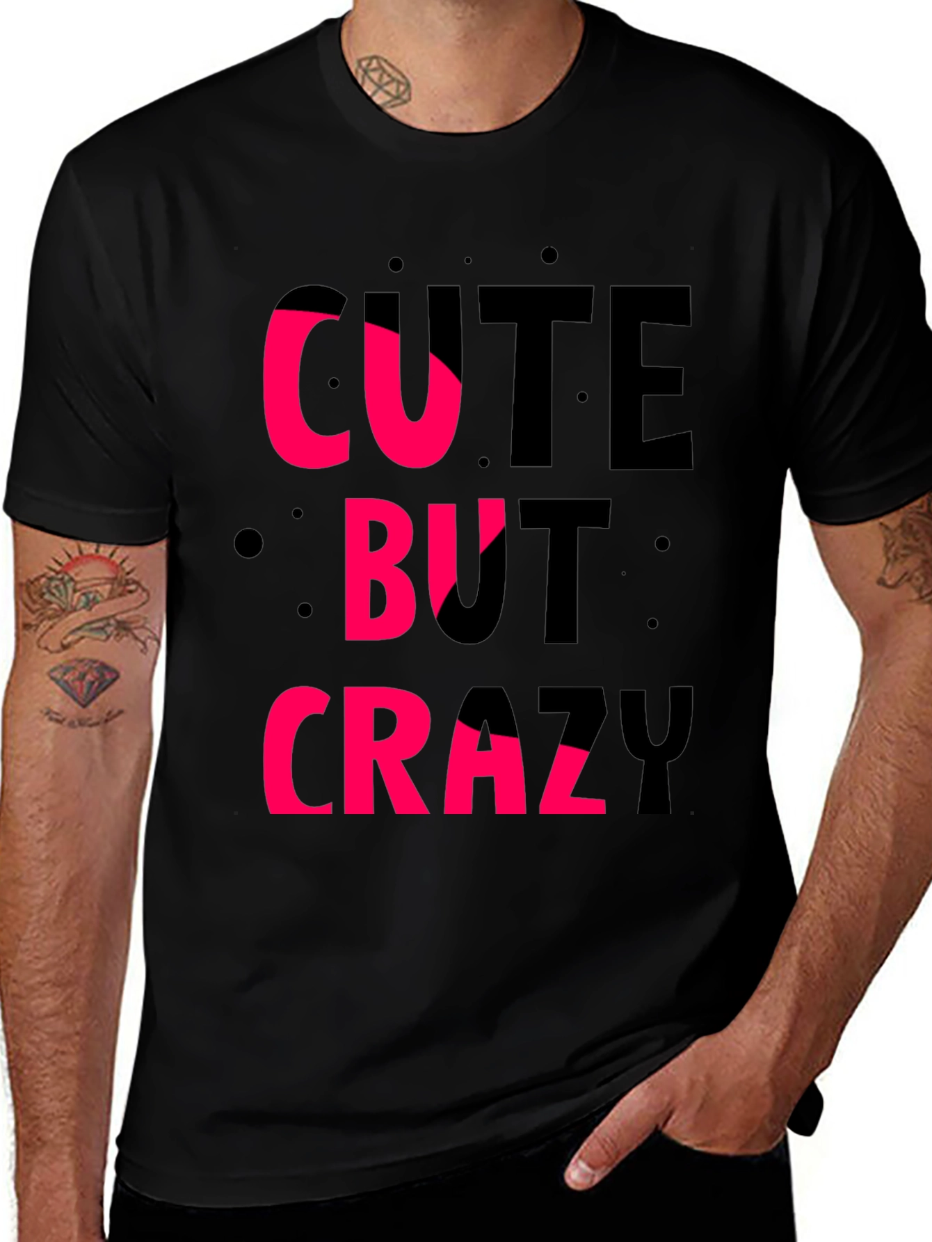 Variant 18 of Cute But Crazy Graphic T-Shirt - Casual Style