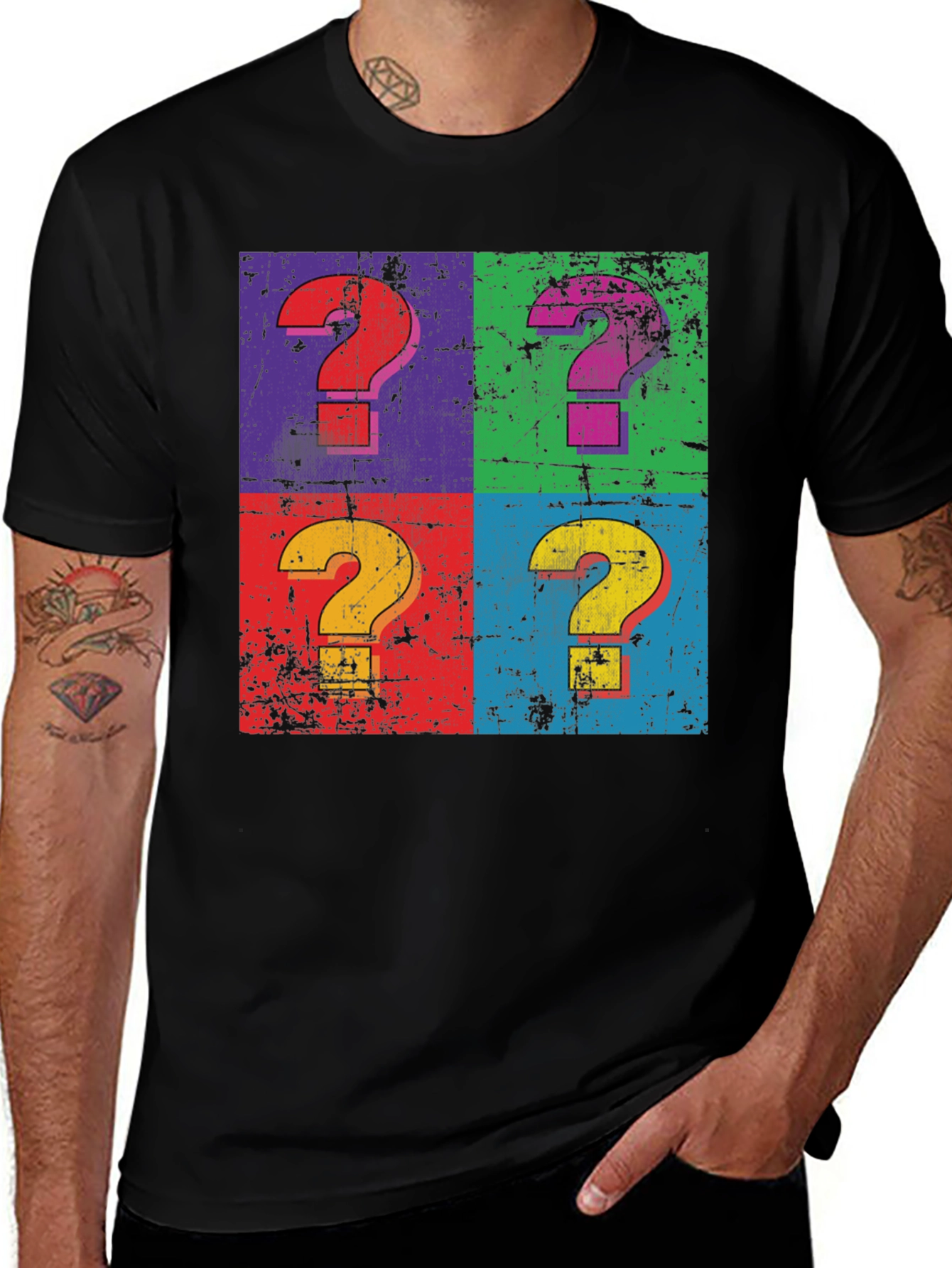 Variant 19 of Retro Question Mark Pop Art Graphic T-Shirt
