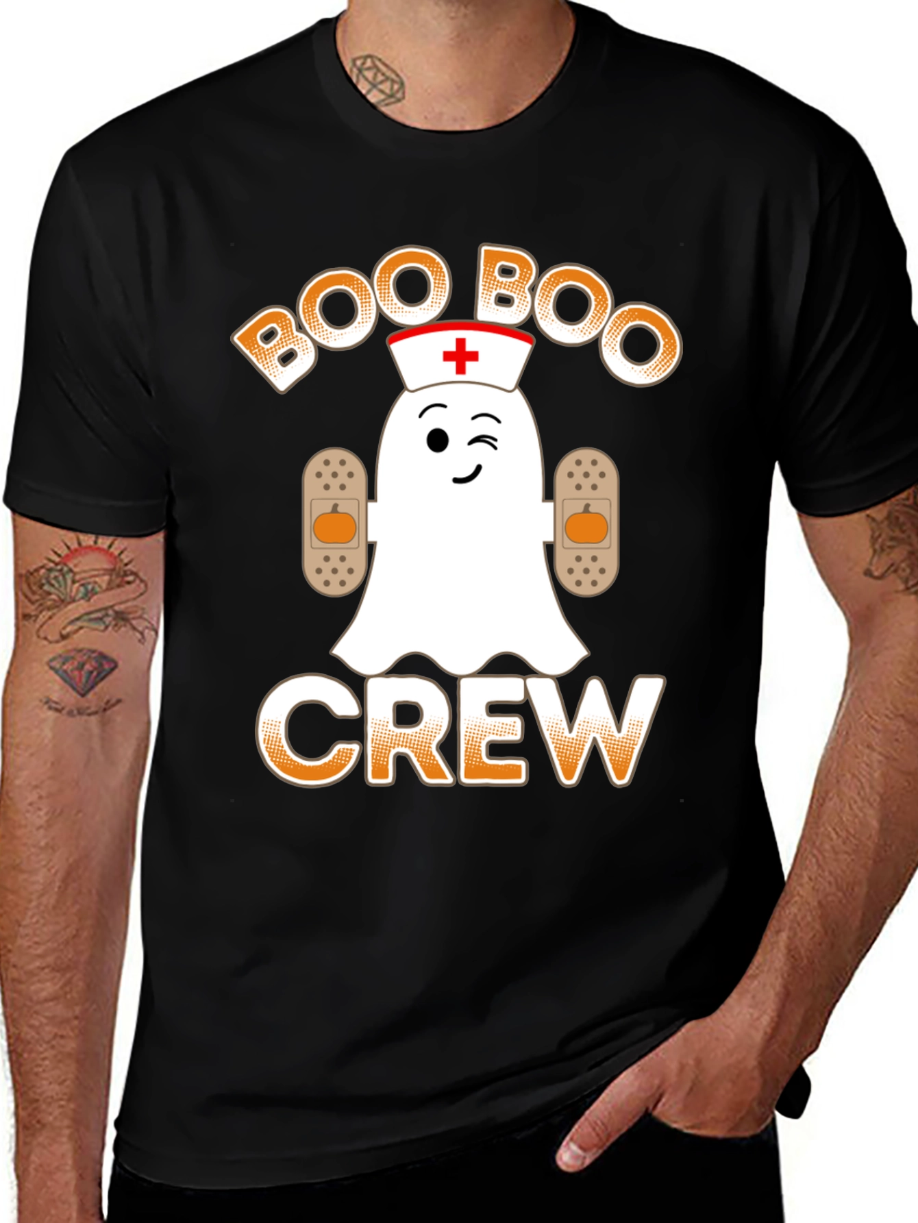 Boo Boo Crew Halloween Nurse Ghost T-Shirt