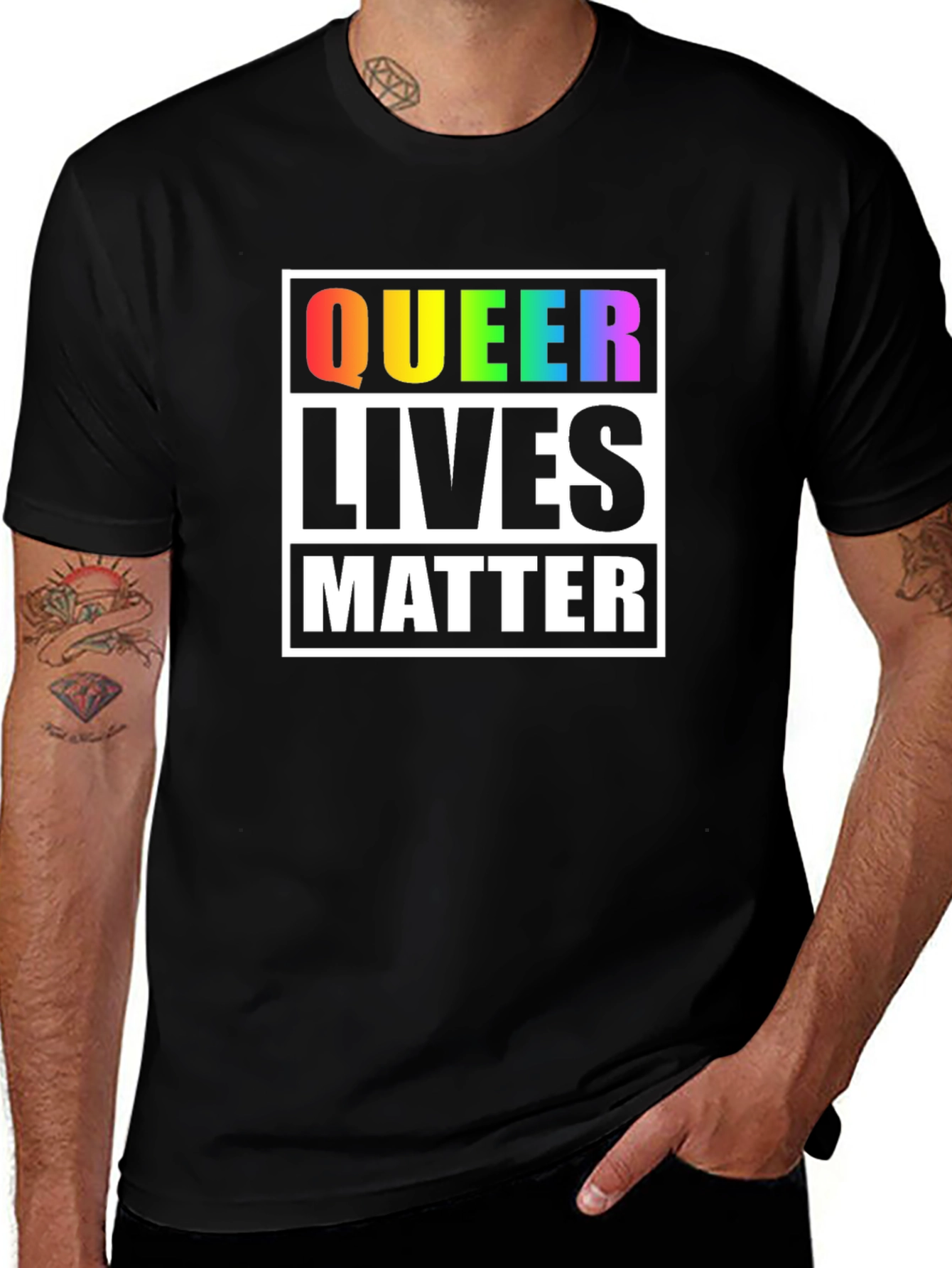 Queer Lives Matter T-Shirt - Pride & Support