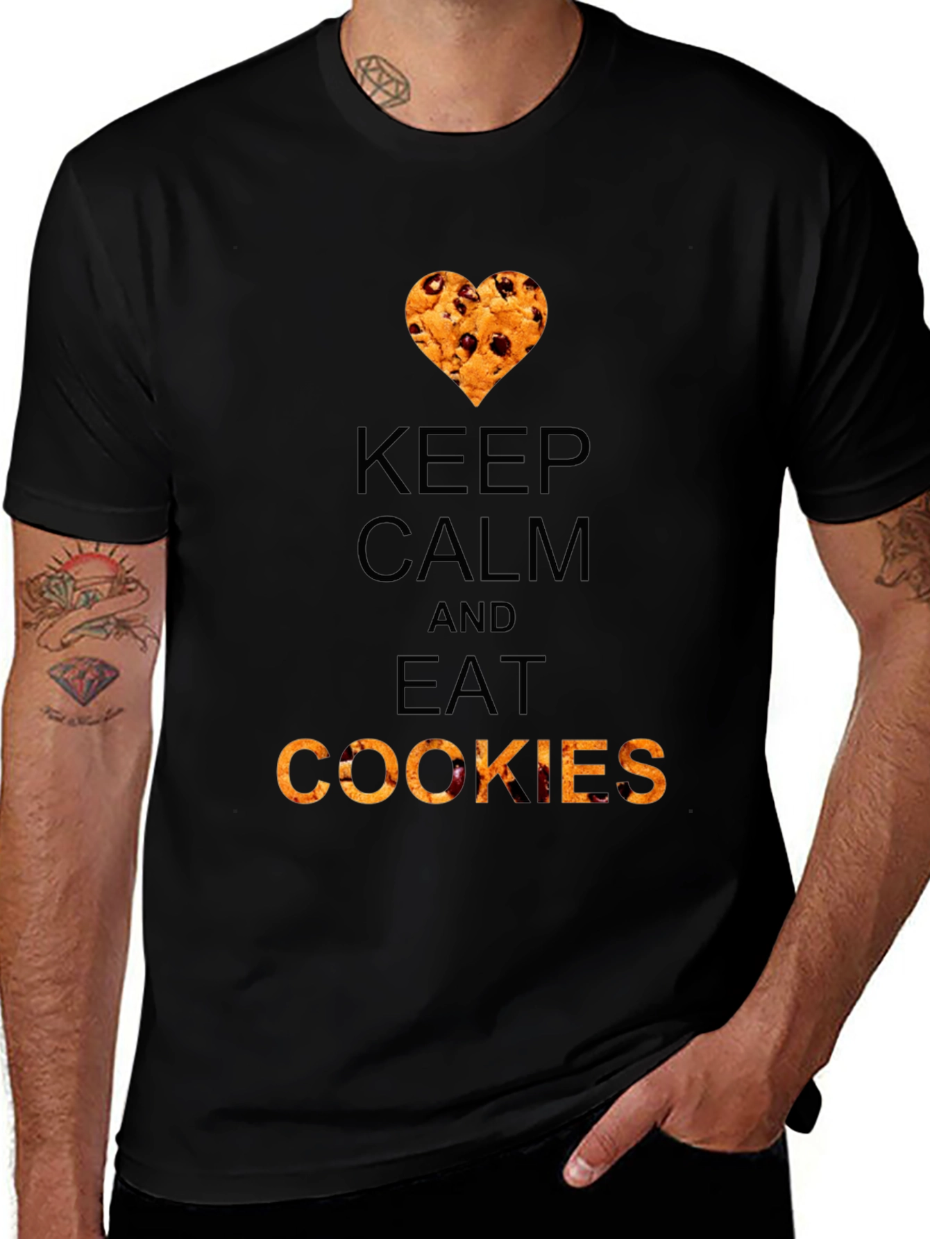 Variant 28 of Keep Calm Eat Cookies Black T-Shirt