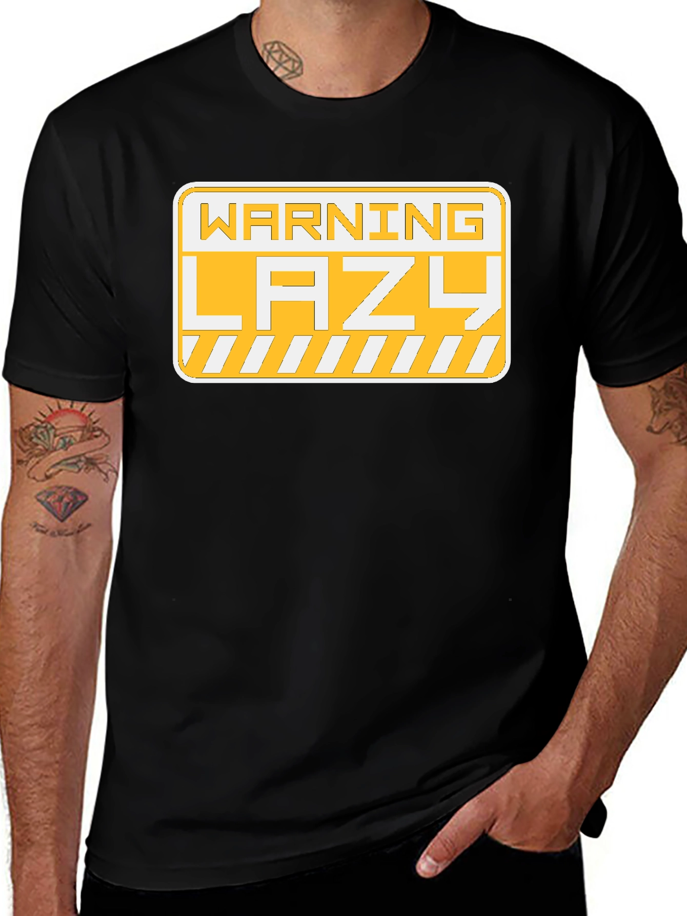 Variant 27 of Warning Lazy T-Shirt - Funny Novelty Tee
