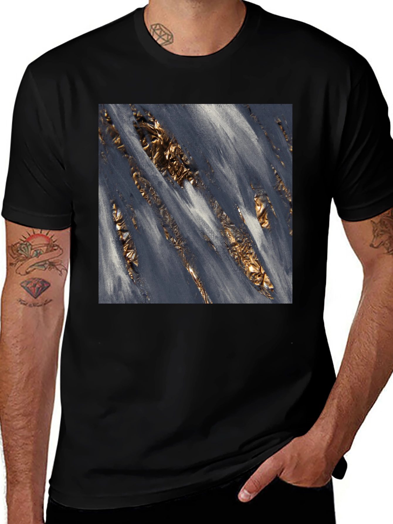 Variant 28 of Abstract Art Black T-Shirt