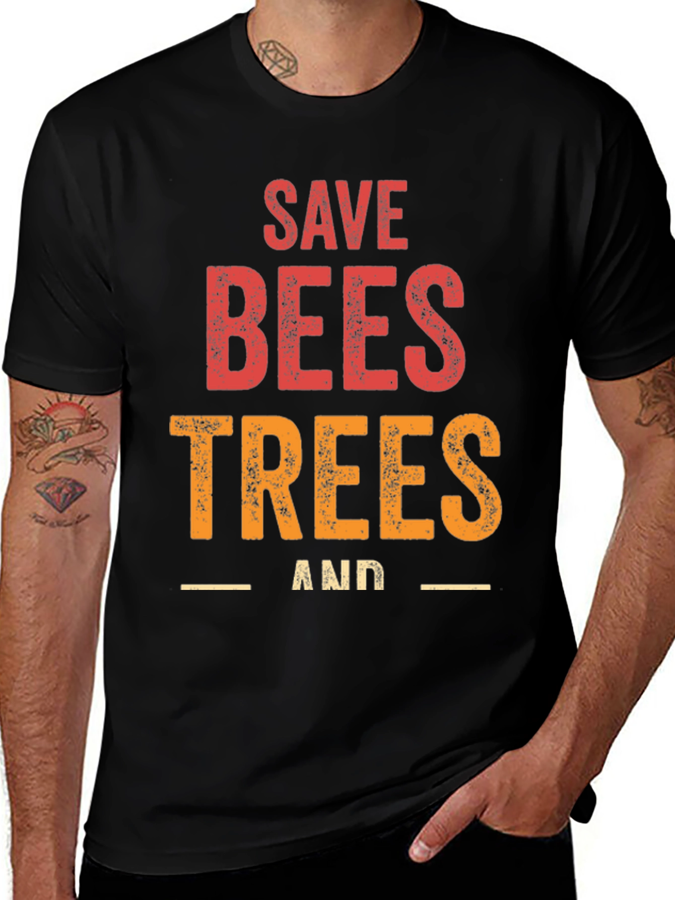 Variant 2 of Save Bees and Trees Graphic T-Shirt