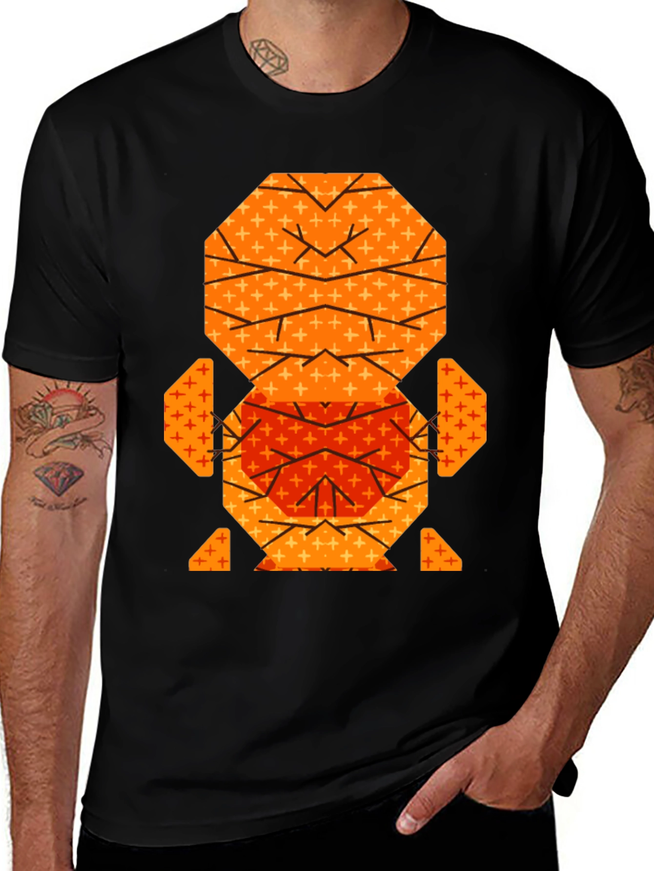 Variant 25 of Geometric Monster Graphic Tee - Modern Style