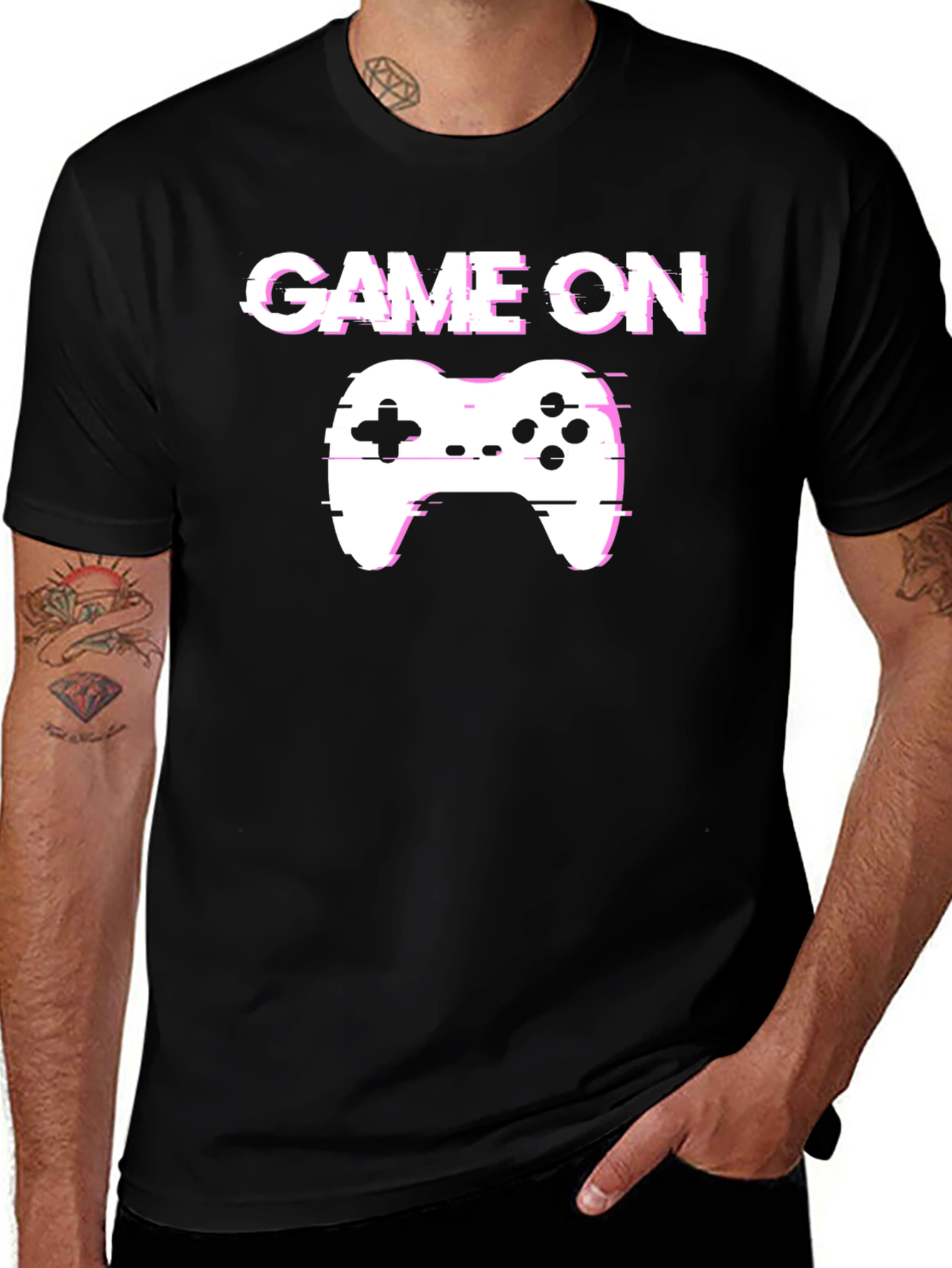 Variant 26 of Game On Controller T-Shirt - Black