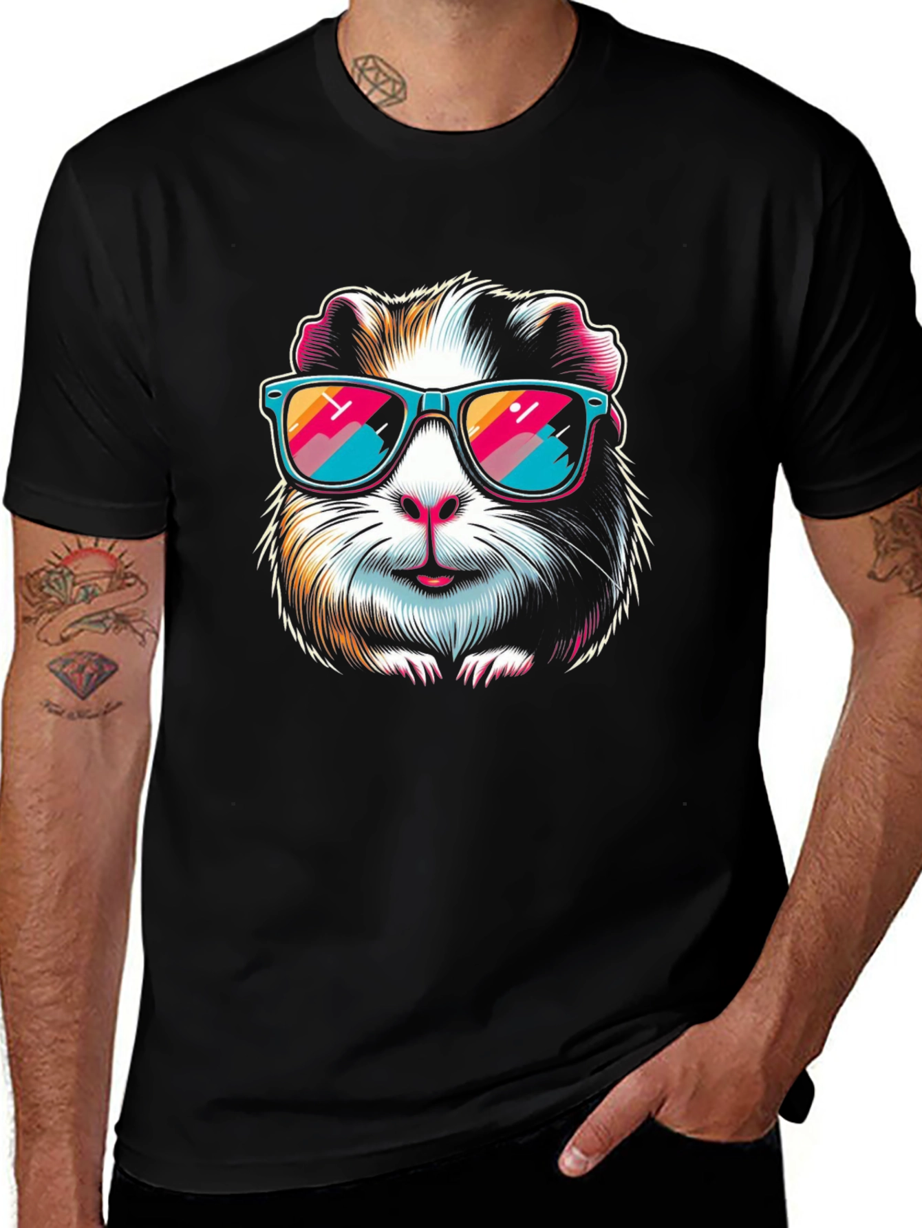 Variant 18 of Cool Guinea Pig T-Shirt - Fun Graphic Tee