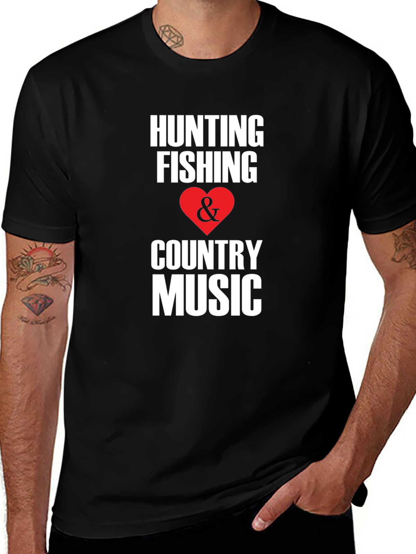 Variant 3 of Hunting Fishing & Country Music Graphic T-Shirt