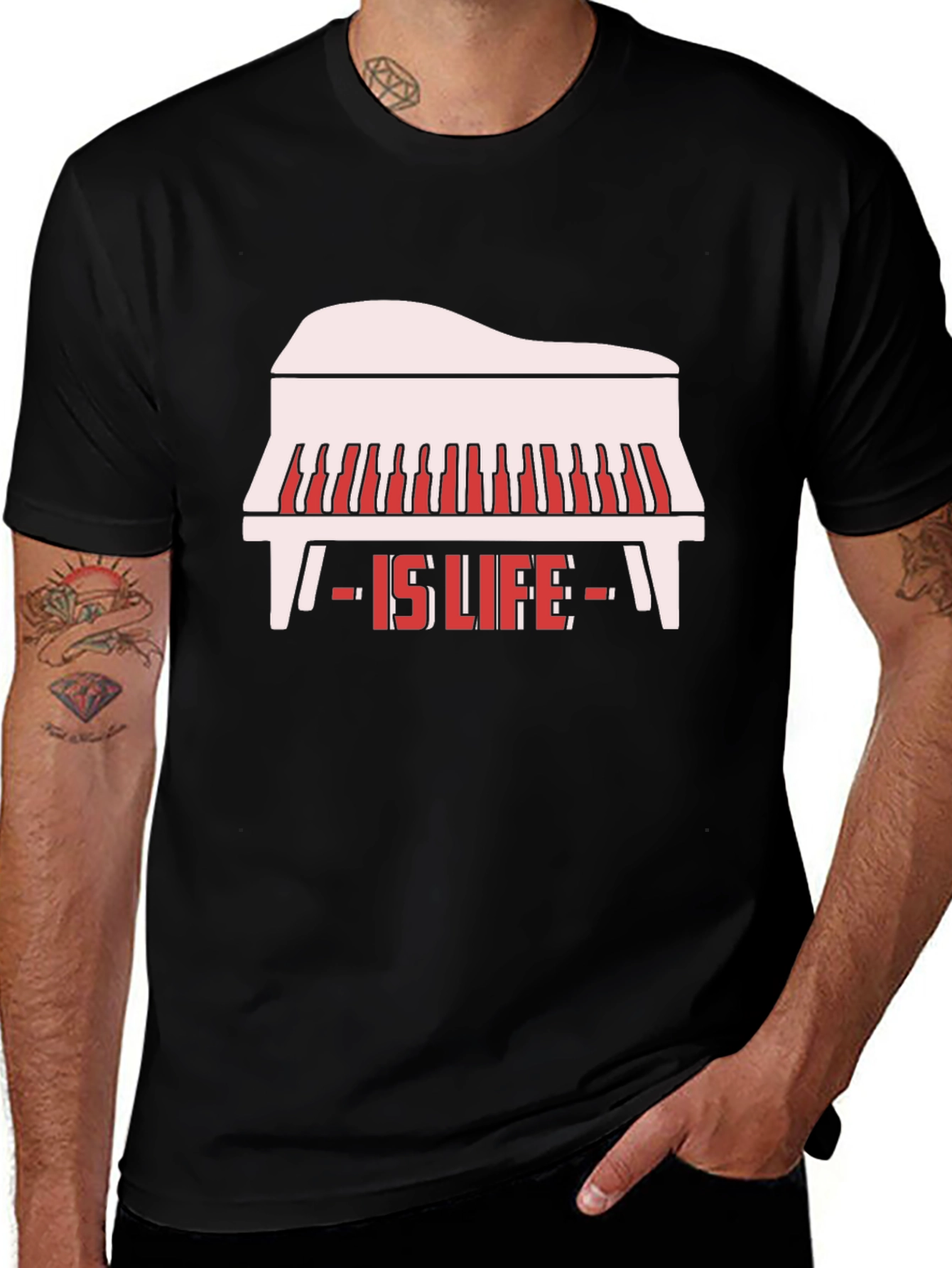 Piano Is Life T-Shirt - Musician's Graphic Tee