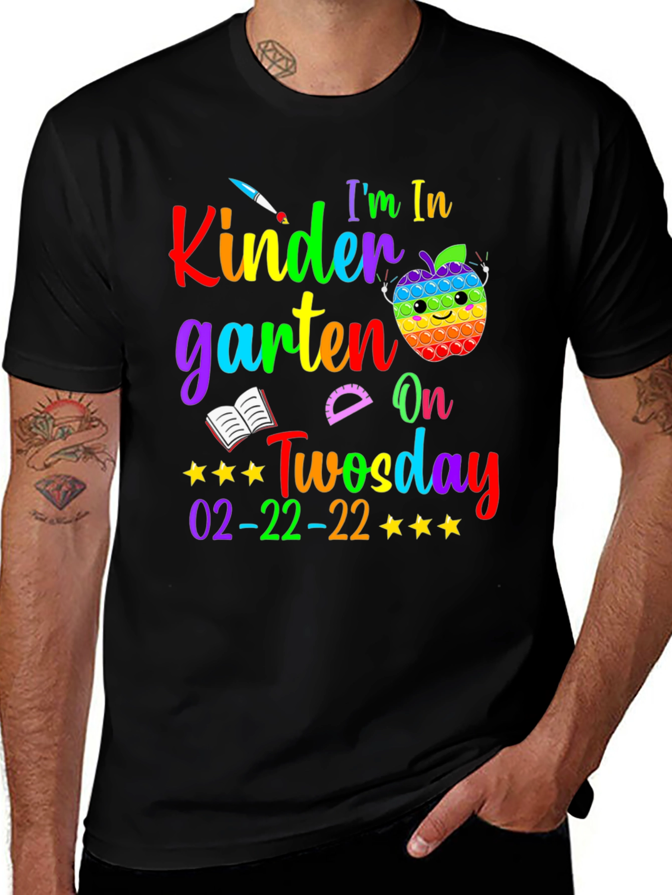 Kindergarten Twosday Rainbow T-Shirt