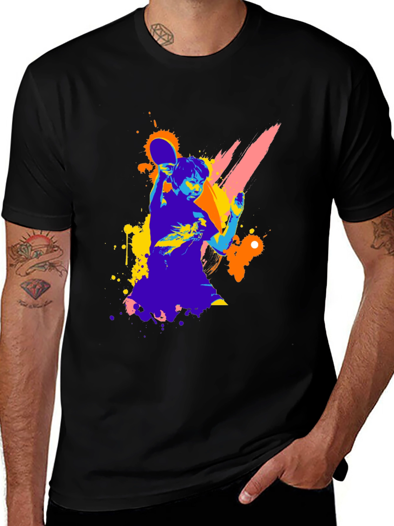 Variant 22 of Ping Pong Player Graphic Tee - Stylish & Unique!