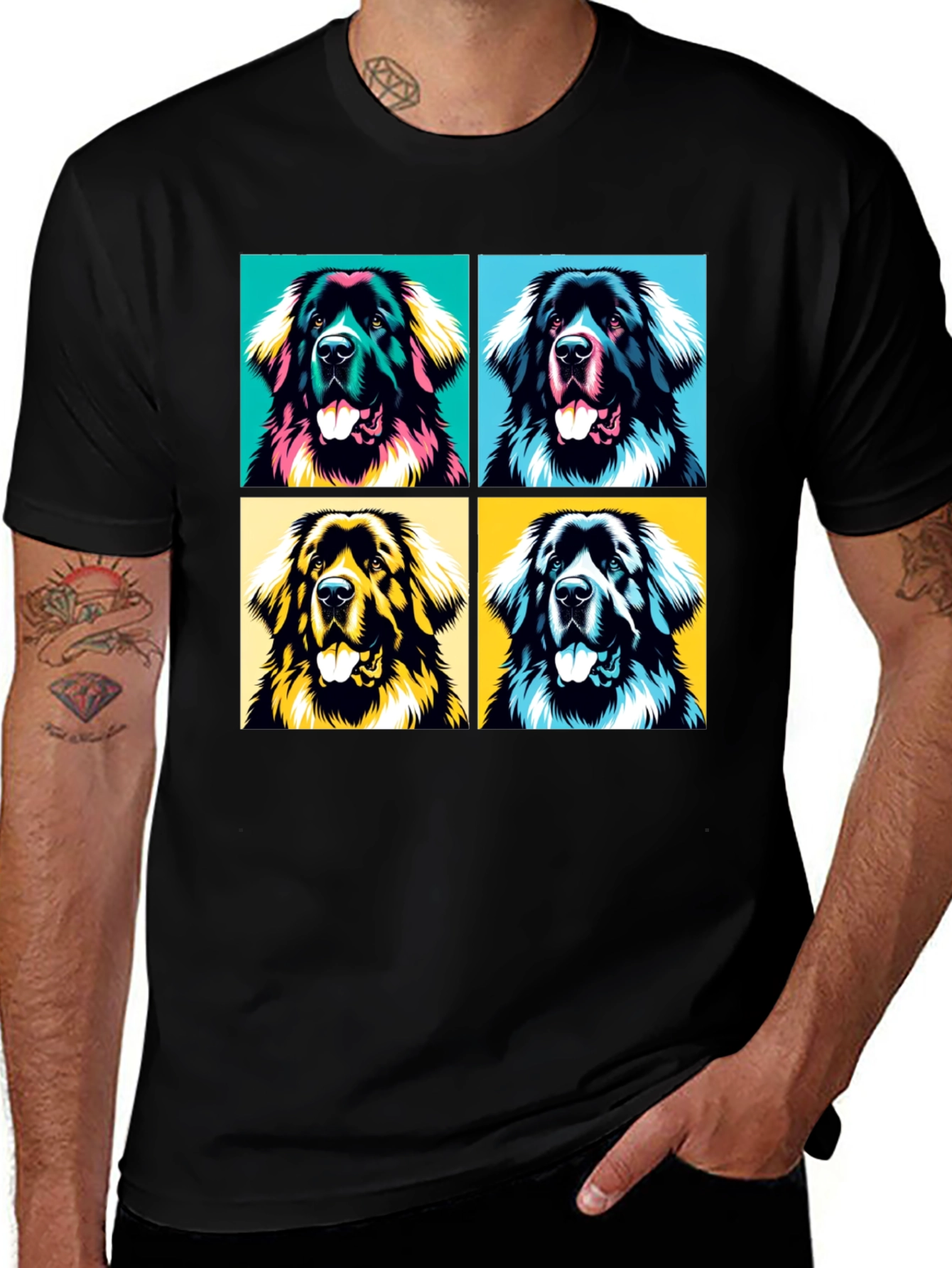 Variant 10 of Dog Pop Art T-Shirt: Stylish Graphic Tee