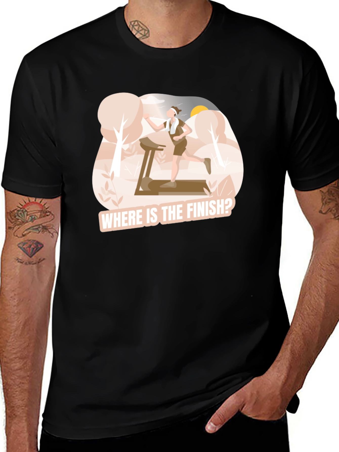 Variant 29 of Where is the Finish? Funny Runner's T-Shirt