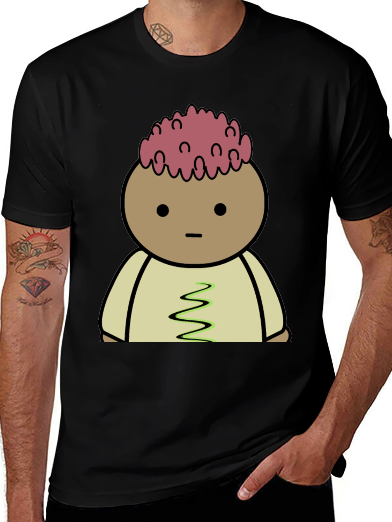 Variant 28 of Cartoon Brain T-Shirt - Quirky Graphic Tee