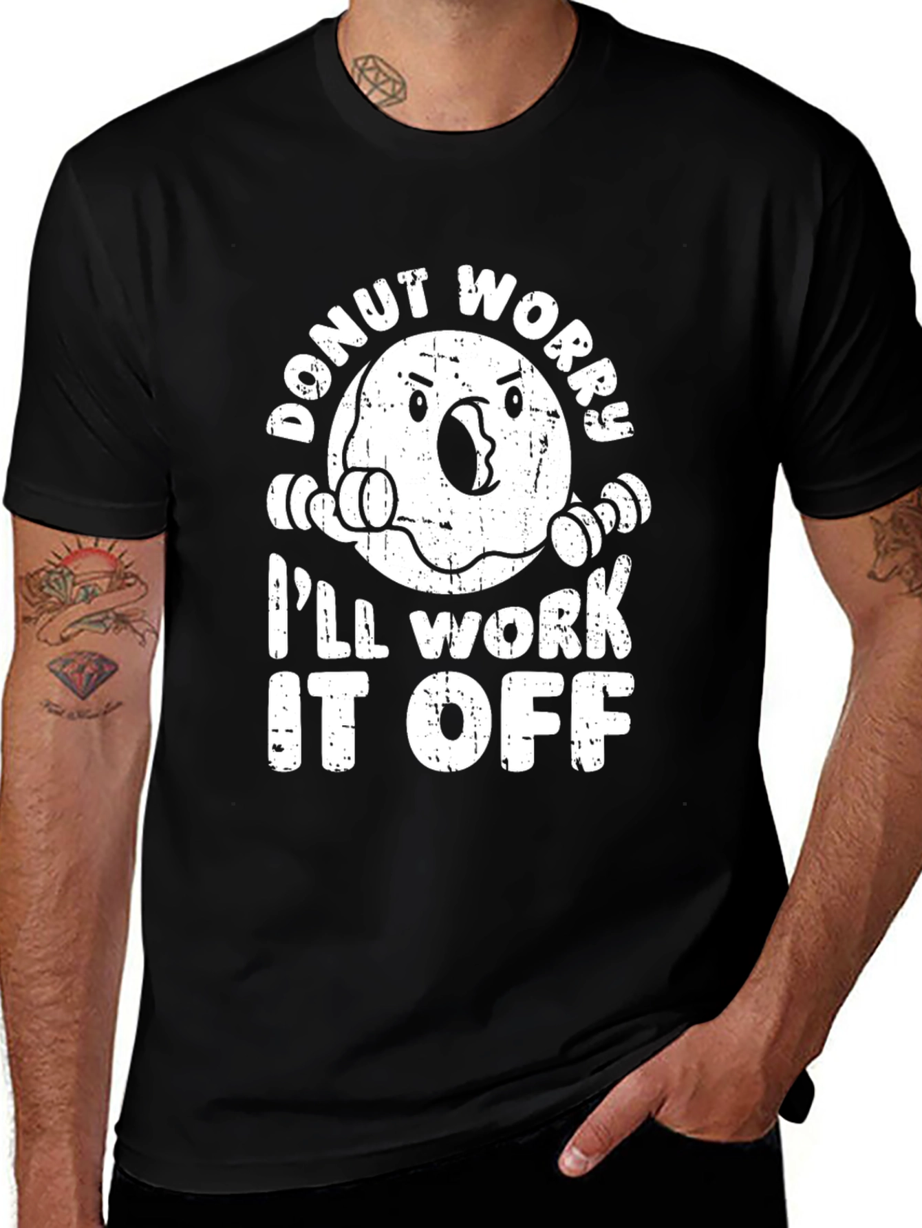 Variant 3 of Donut Worry Graphic Tee - Workout Humor