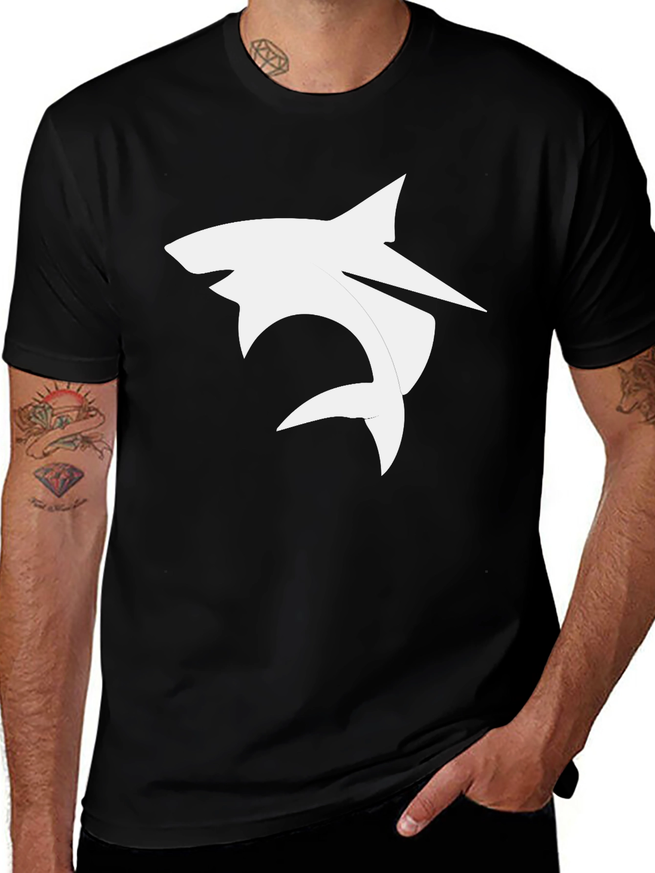 Variant 30 of Shark Graphic Black T-Shirt - Bold & Stylish