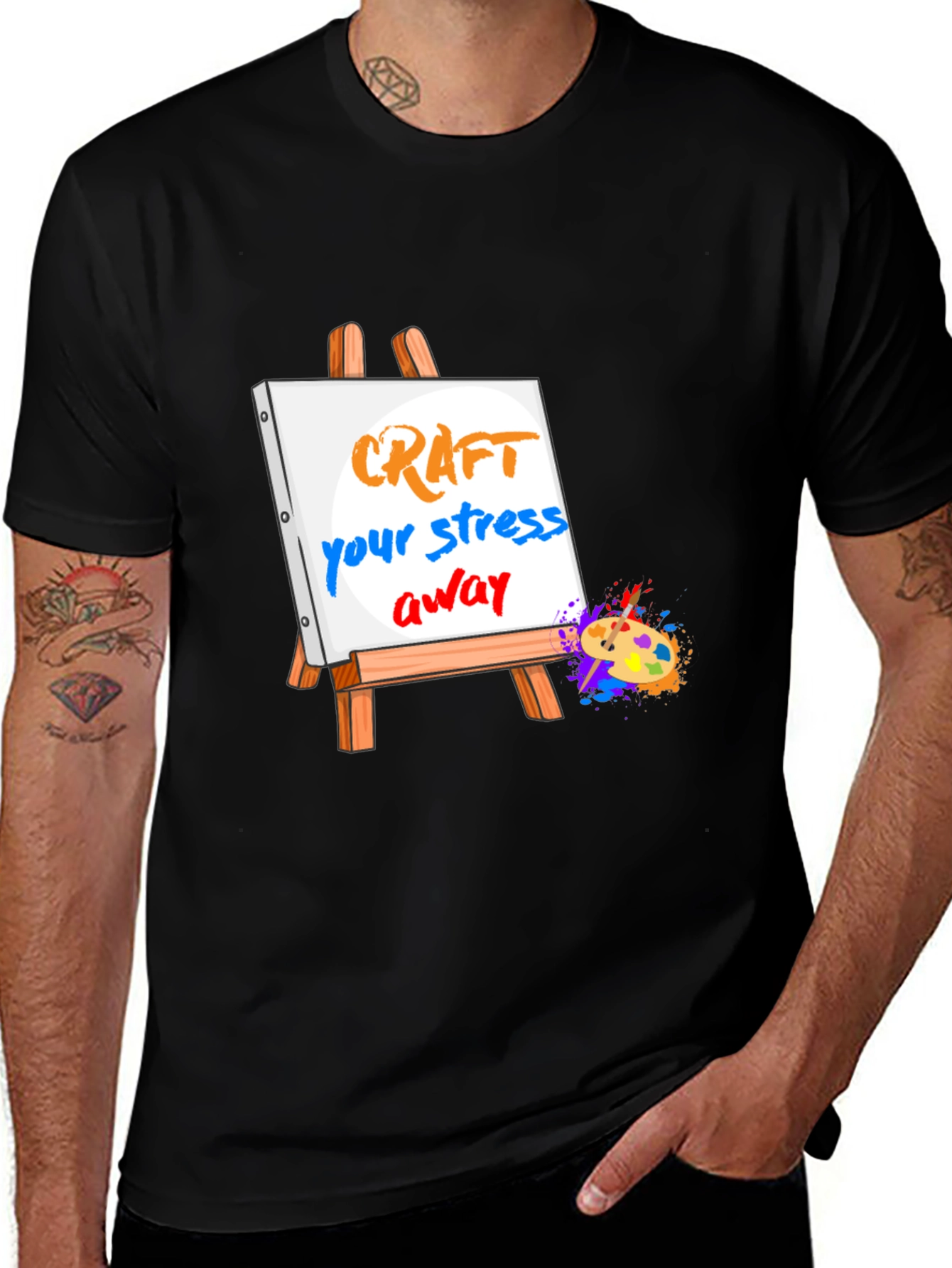 Variant 13 of Craft Your Stress Away Black T-Shirt