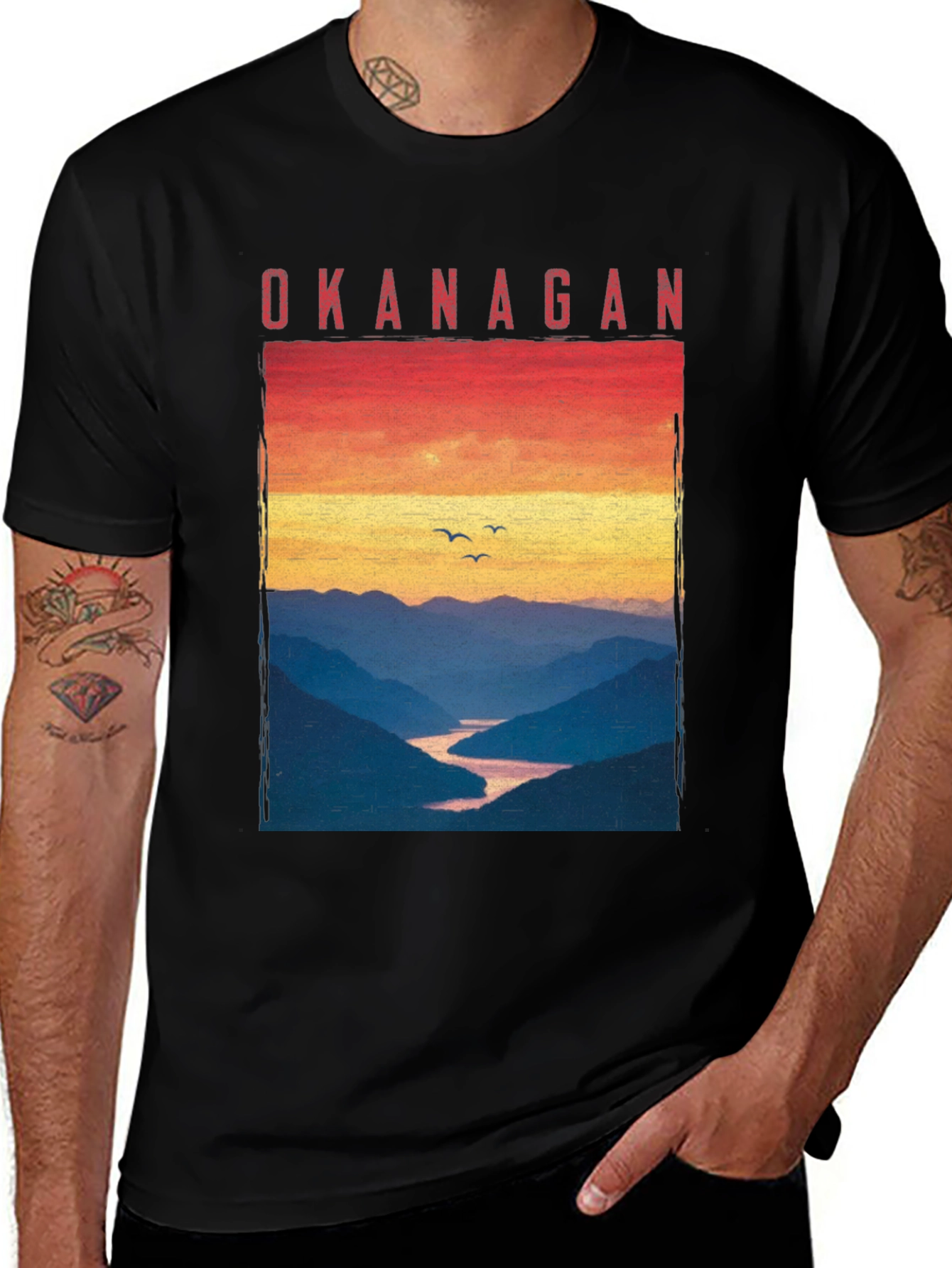 Okanagan Sunset T-Shirt - Nature Inspired Graphic Tee
