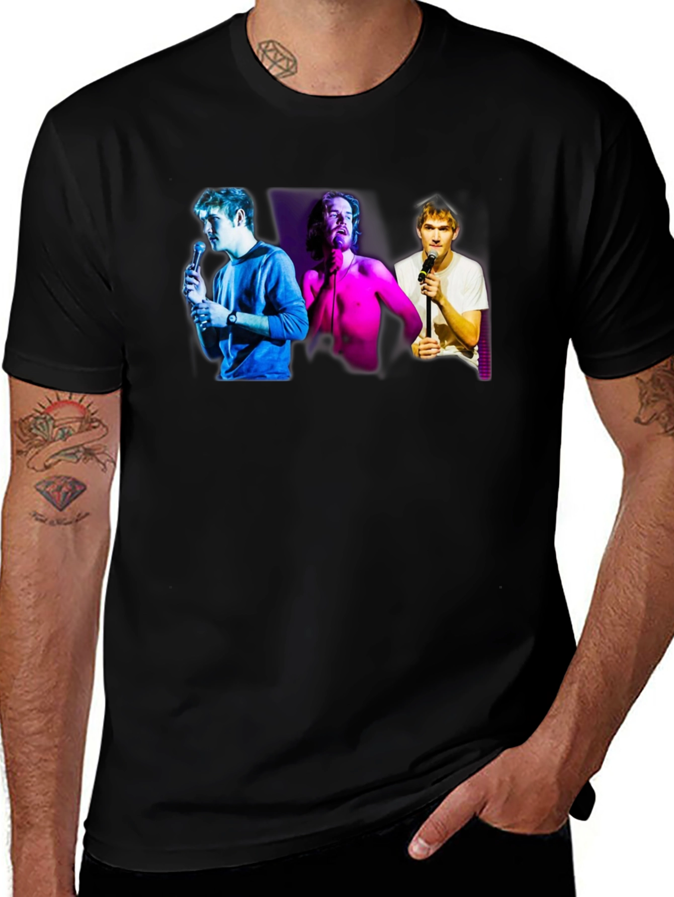 Variant 25 of Comedy Trio Graphic T-Shirt - Black