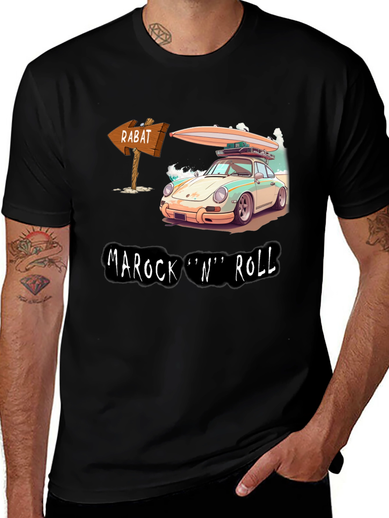 Marock 'N' Roll T-Shirt - Surf Car Design