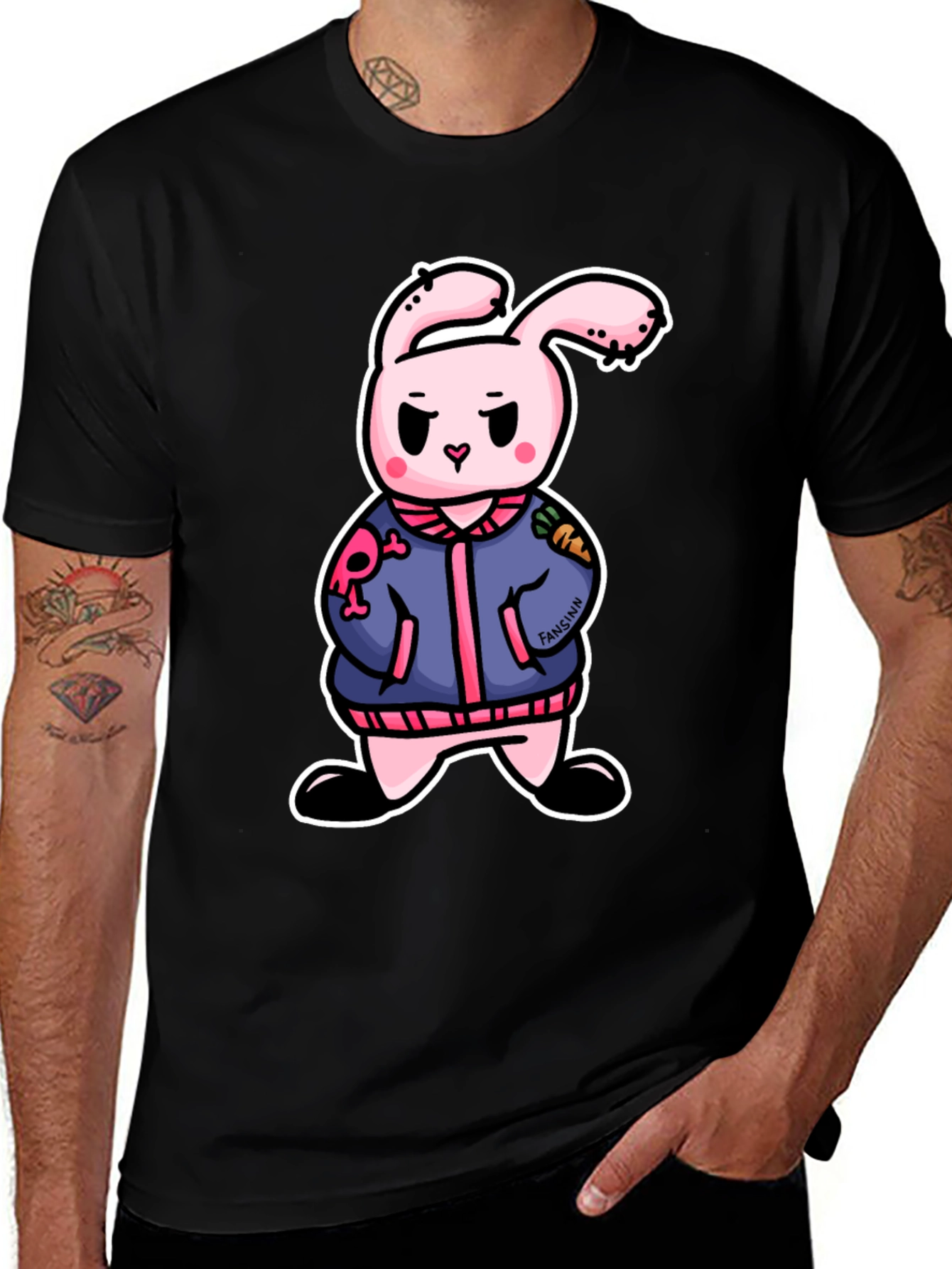 Variant 17 of Cool Pink Bunny T-Shirt