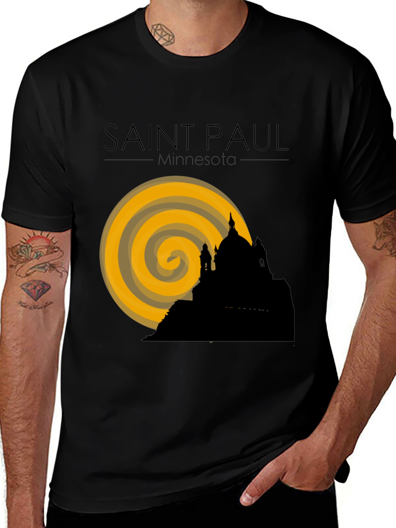 Saint Paul Minnesota Black Graphic Tee