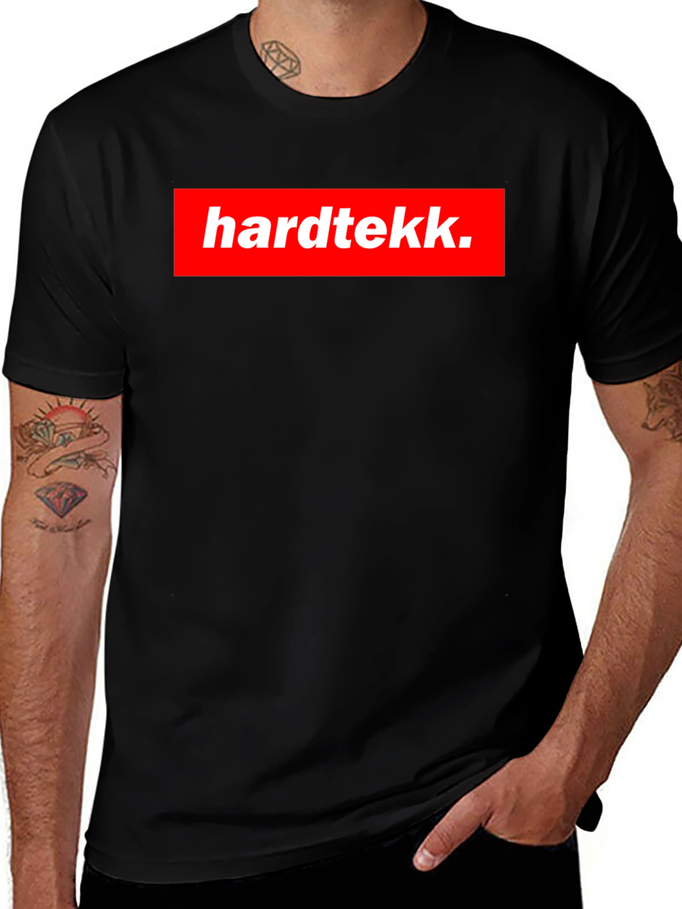 Variant 12 of Hardtekk Black T-Shirt - Bold Graphic Tee
