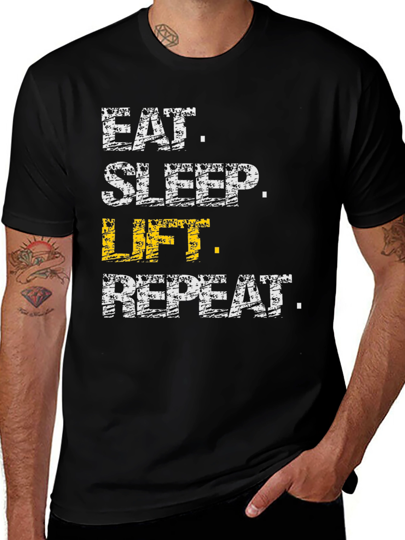 Variant 13 of Eat Sleep Lift Repeat Graphic Tee