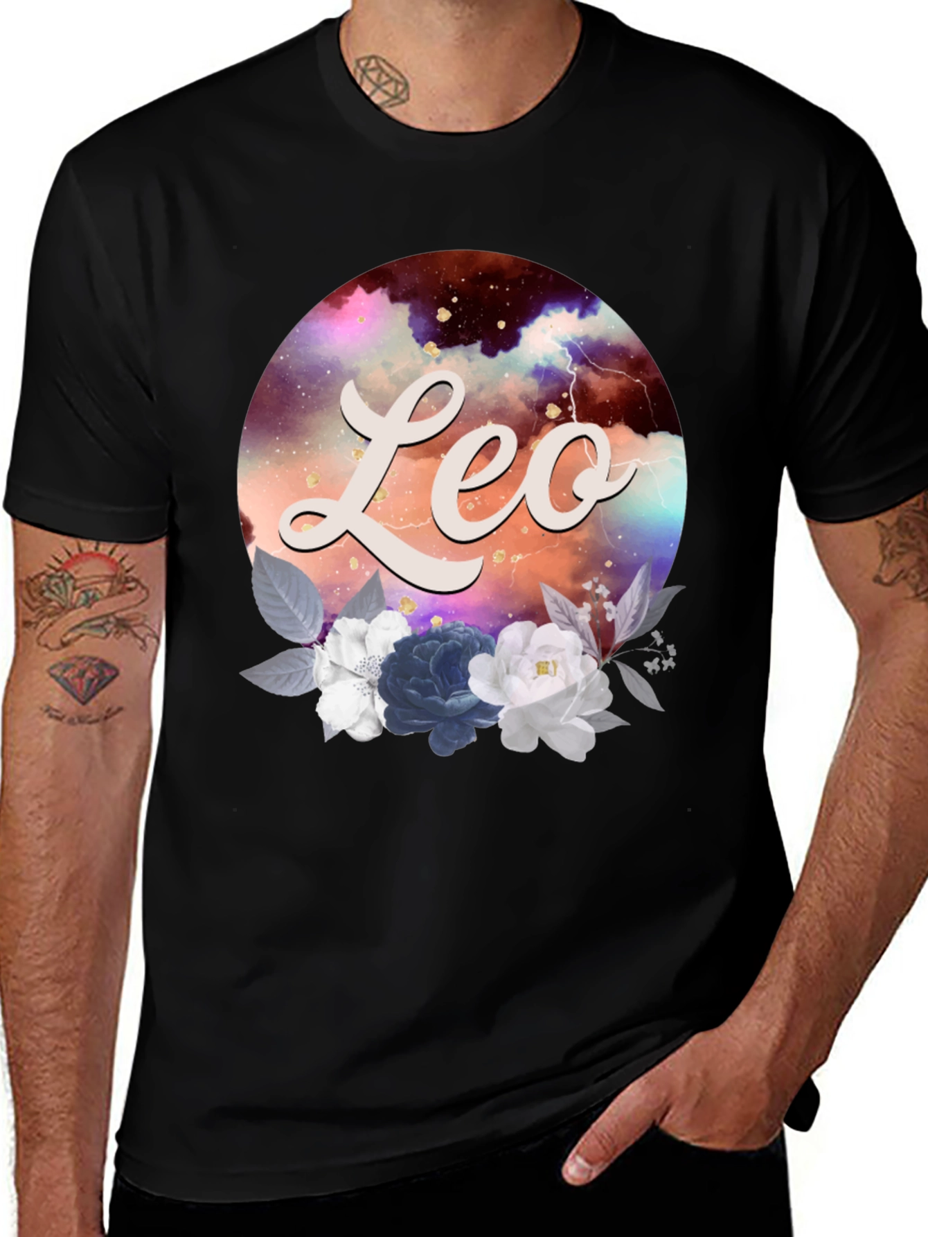 Variant 7 of Leo Zodiac Floral T-Shirt