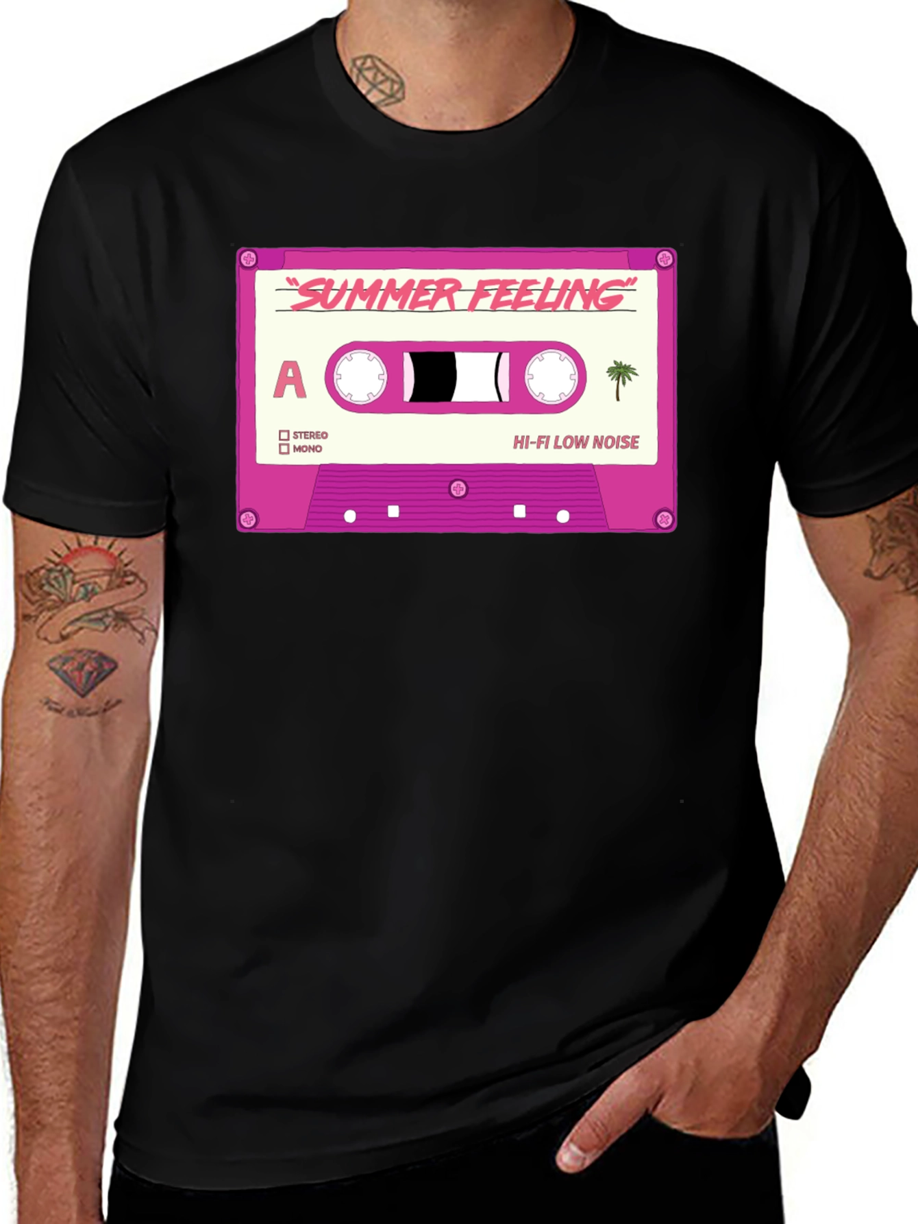 Variant 26 of Summer Feeling Cassette Tape Graphic T-Shirt
