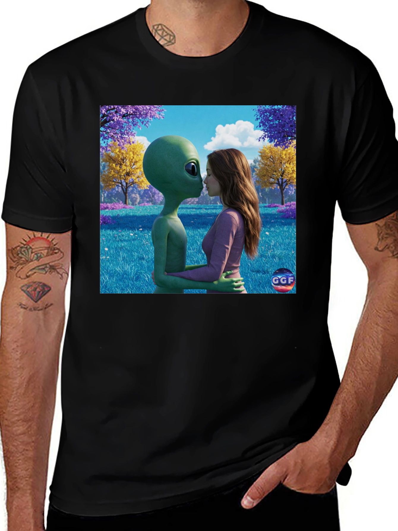 Variant 24 of Alien Romance Graphic Tee - Express Your Unique Style