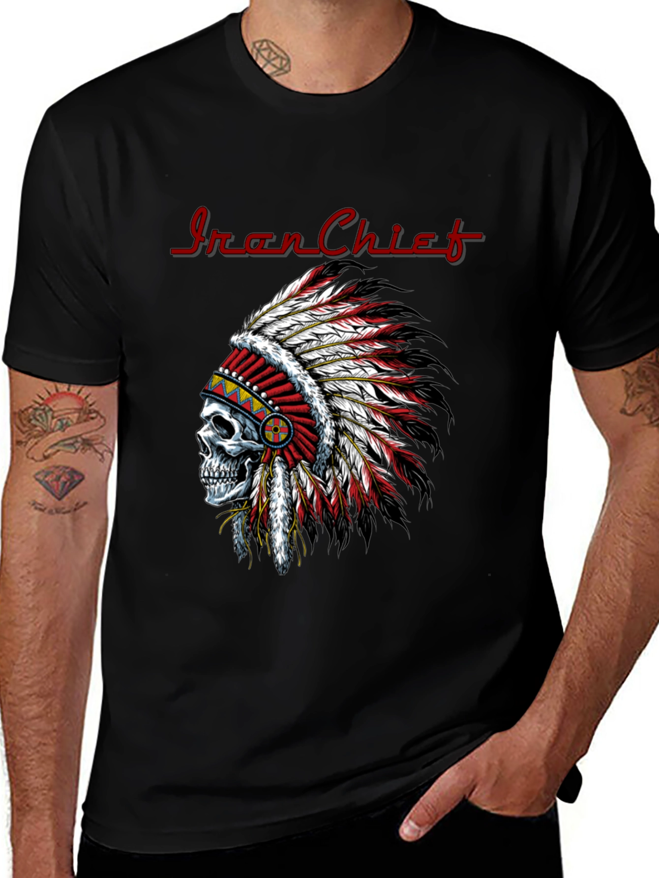 Variant 5 of Iron Chief Skull T-Shirt - Edgy Graphic Tee