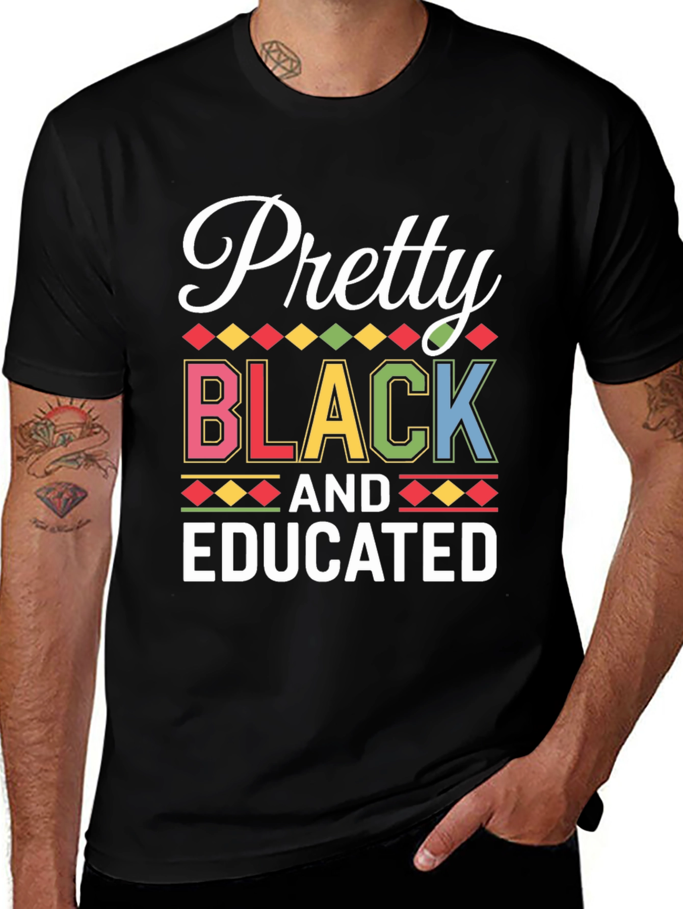 Variant 16 of Pretty Black and Educated Graphic T-Shirt
