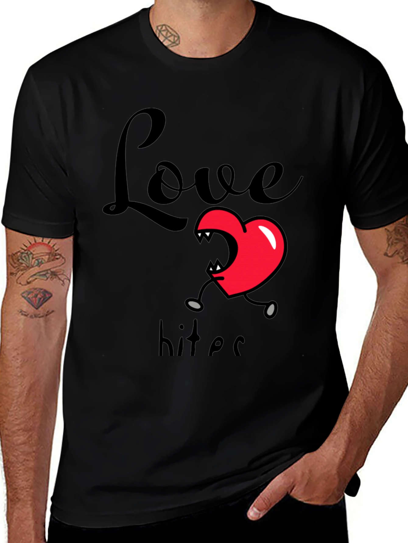 Variant 6 of Love Bites Graphic T-Shirt - Black