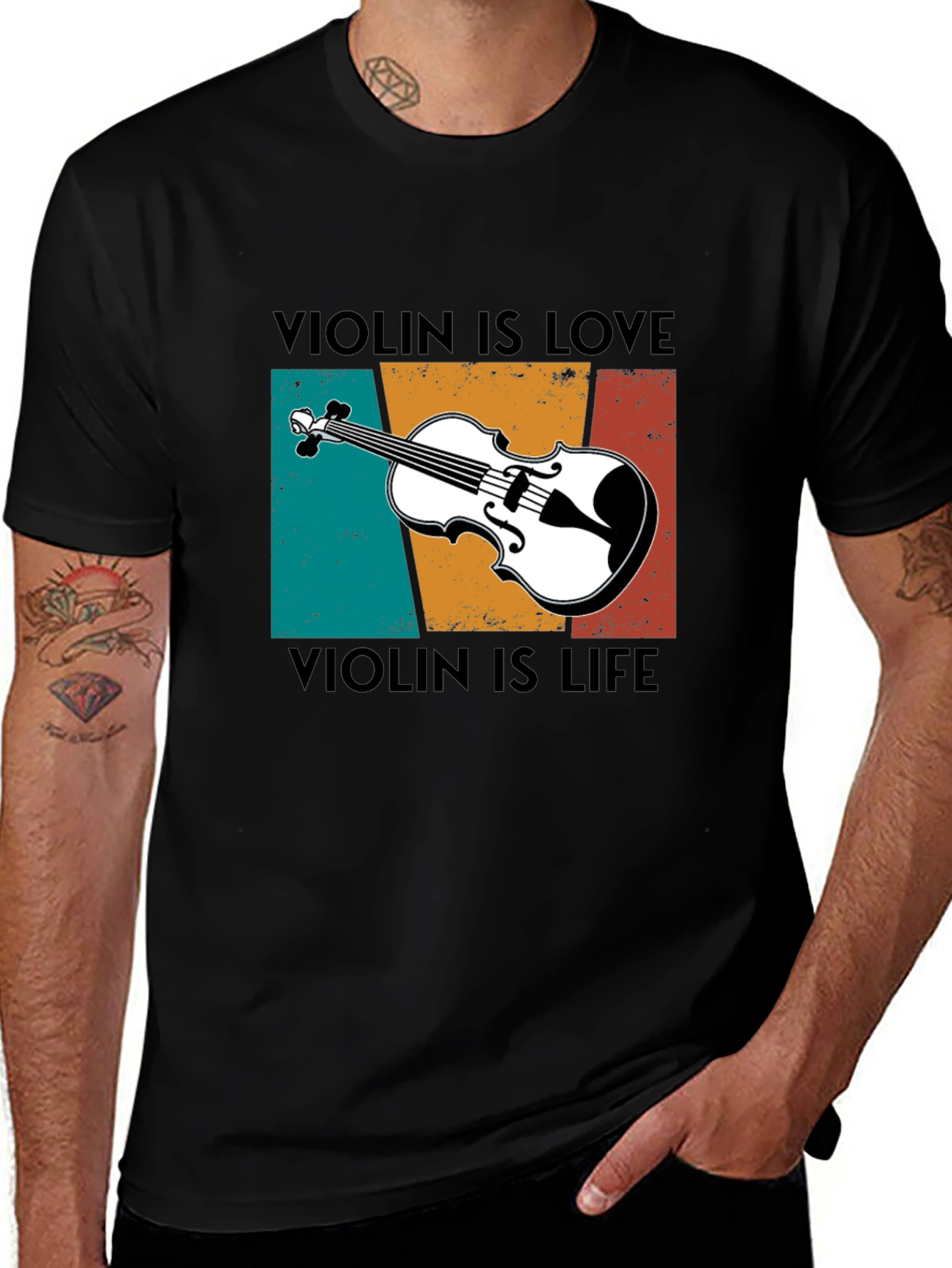 Variant 21 of Violin Is Love Violin Is Life Graphic Tee