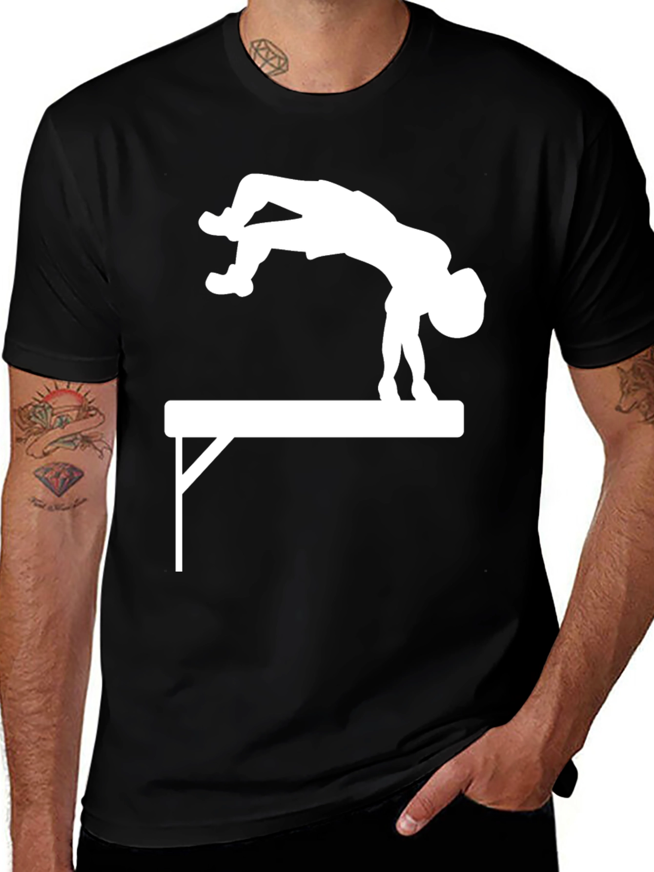 Variant 15 of Gymnast T-Shirt - Uneven Bars Design